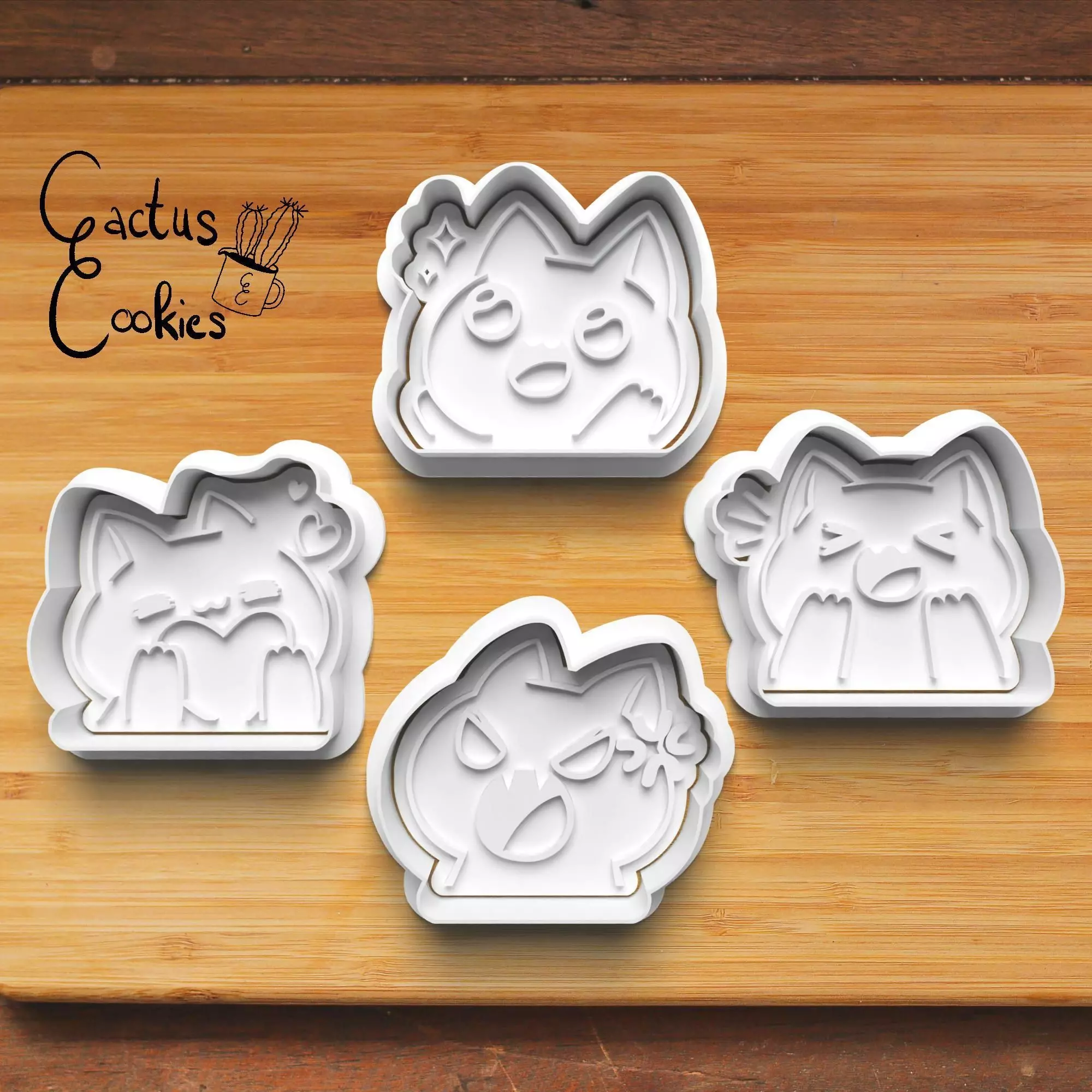 Kawaii Cat Cookie Cutter Stl File for 3d Printer 0425 3D print model_0