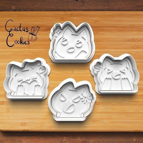 Kawaii Cat Cookie Cutter Stl File for 3d Printer 0425 3D print model
