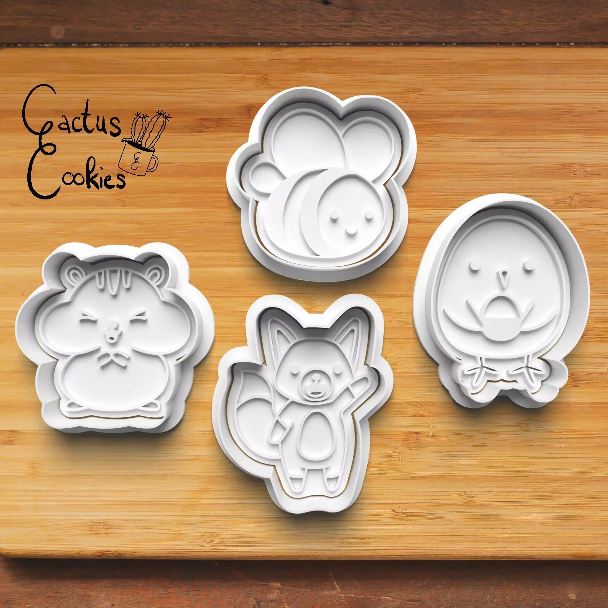 Kawaii Animal Cookie Cutter Stl File for 3d Printer 0426 3D print model_0