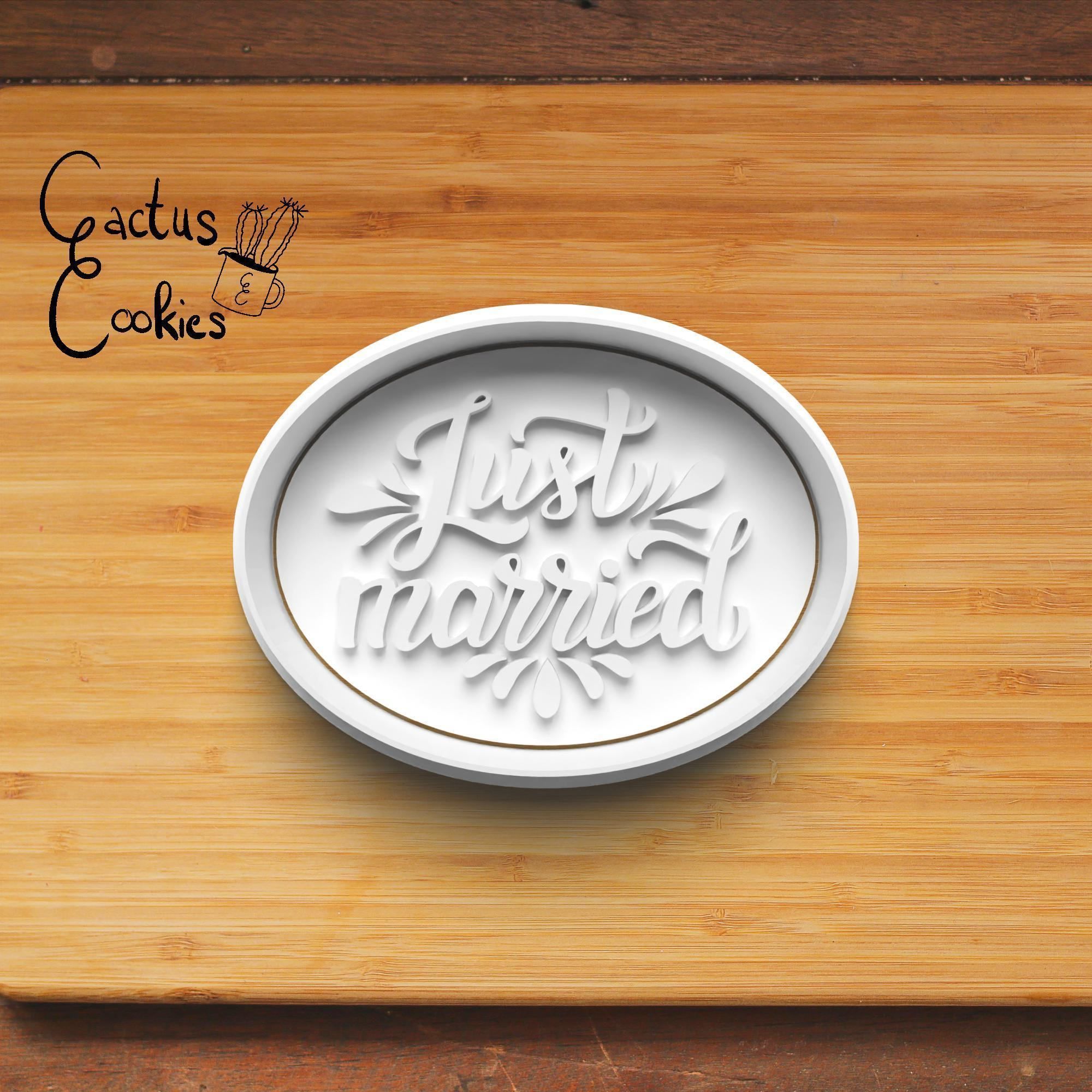 Just Married Cookie Cutter Stl File for 3d Printer 0195 3D print model_3