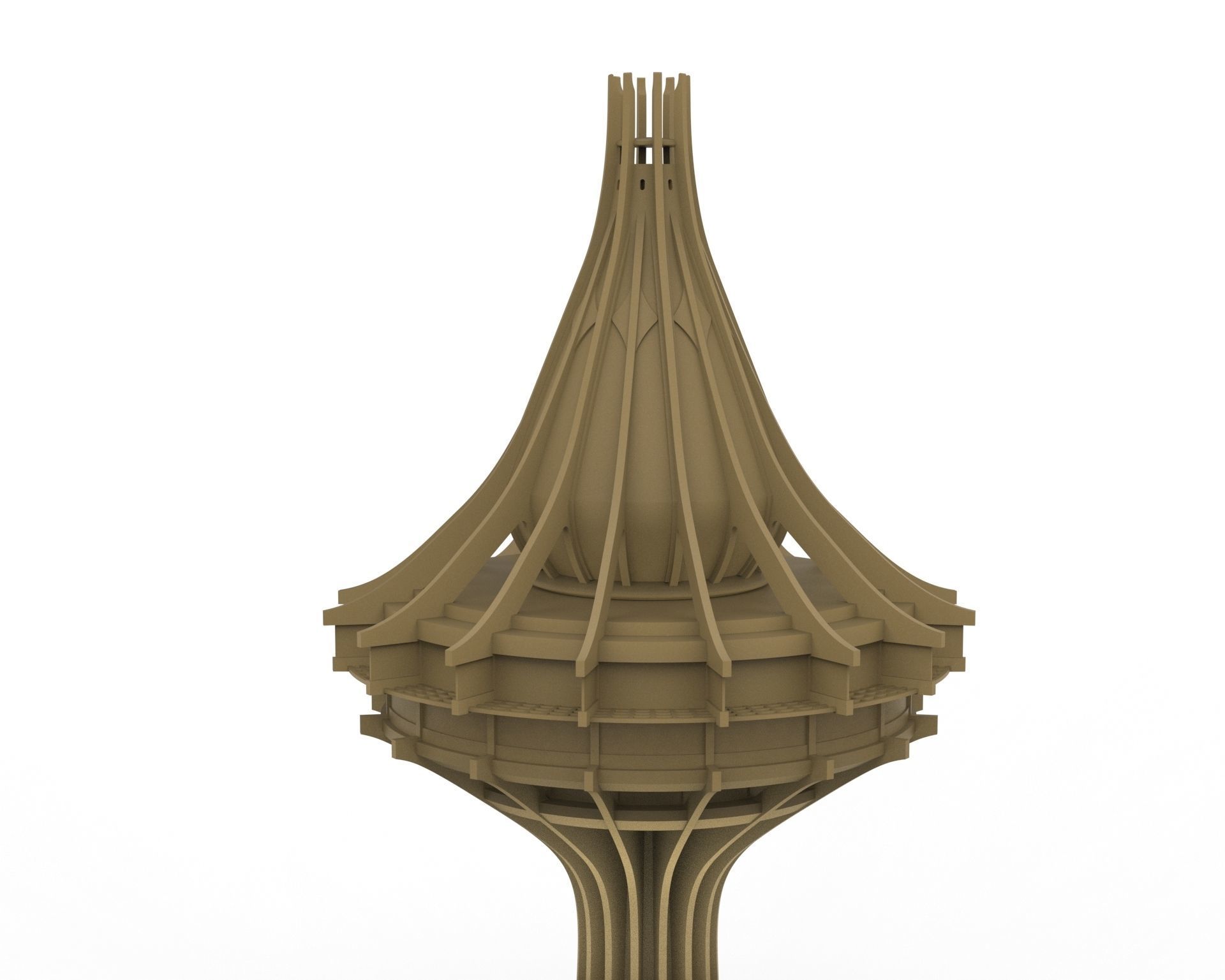 Al-Kharj Water Tower 3D Printable STL file 3D print model_6