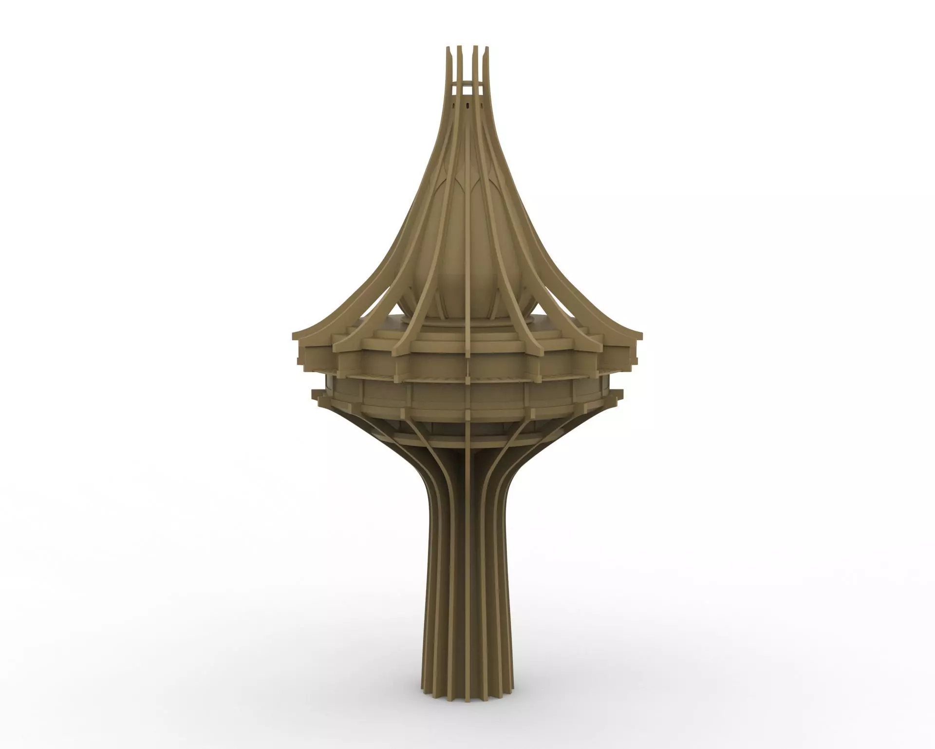 Al-Kharj Water Tower 3D Printable STL file 3D print model_0