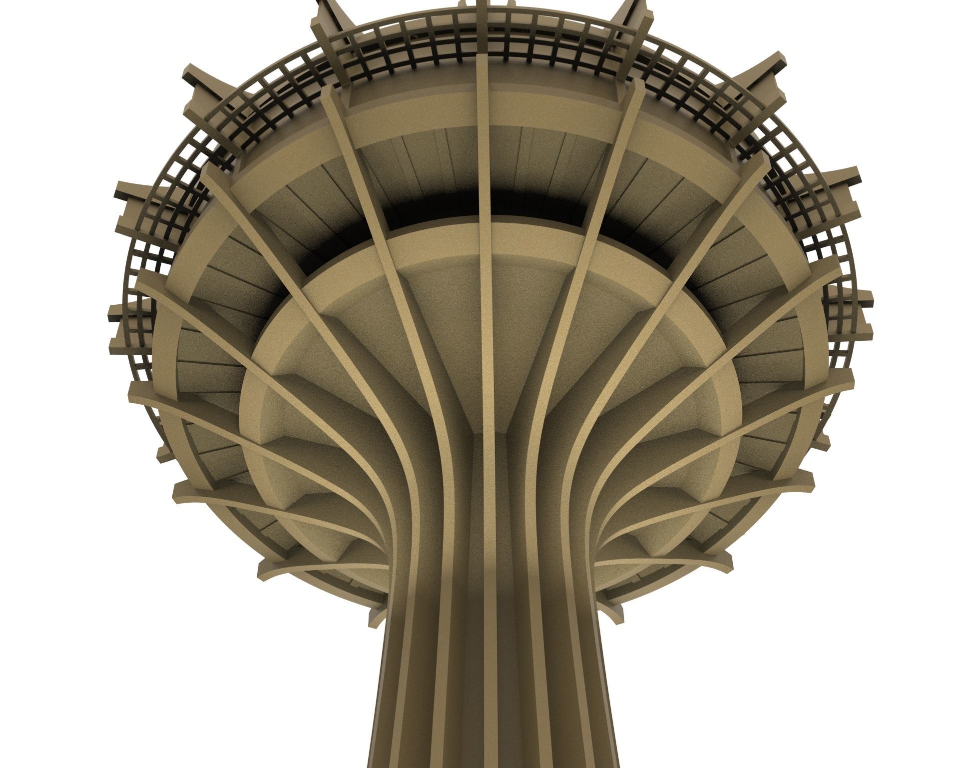 Al-Kharj Water Tower 3D Printable STL file 3D print model_4