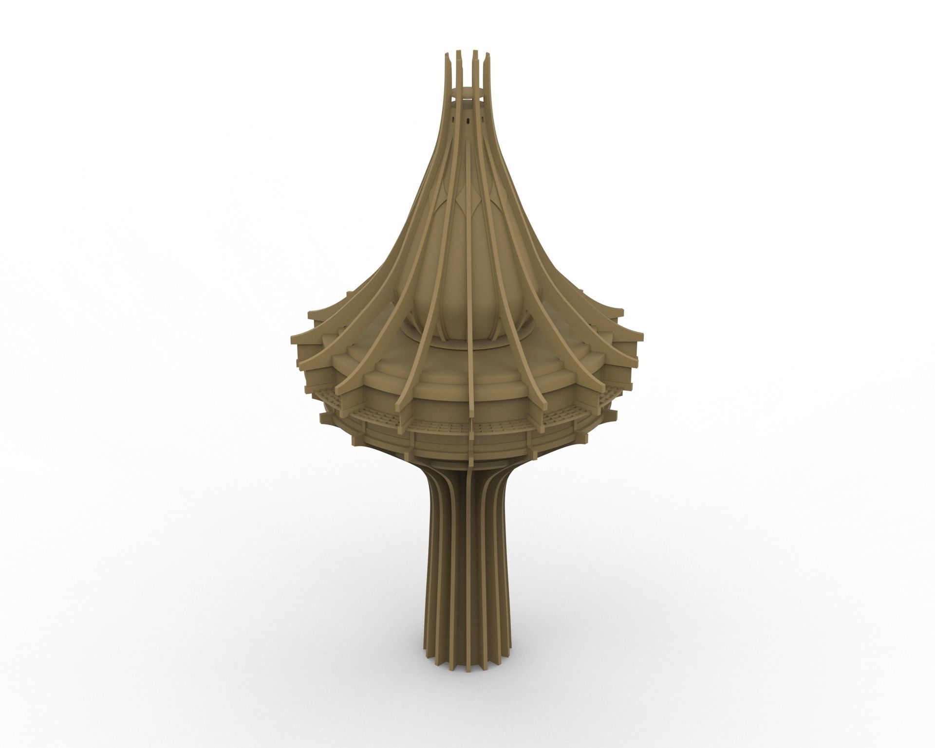 Al-Kharj Water Tower 3D Printable STL file 3D print model_1