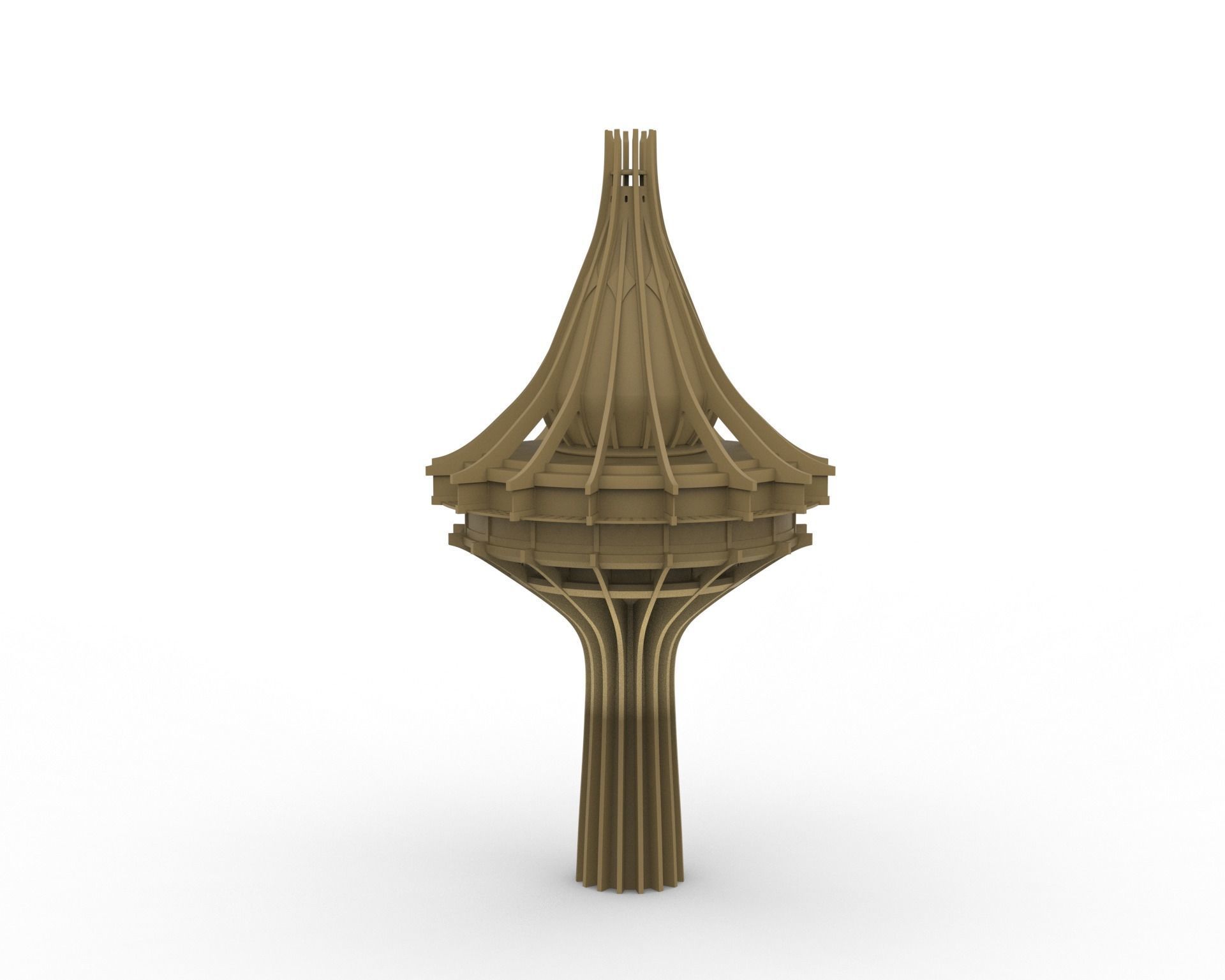 Al-Kharj Water Tower 3D Printable STL file 3D print model_7