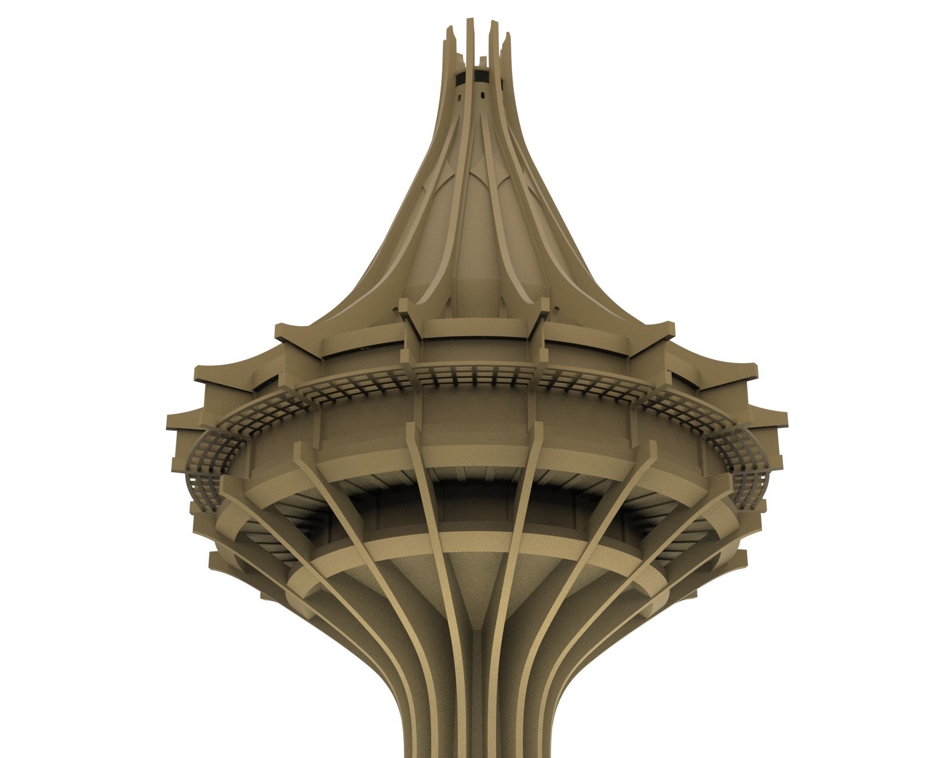 Al-Kharj Water Tower 3D Printable STL file 3D print model_5