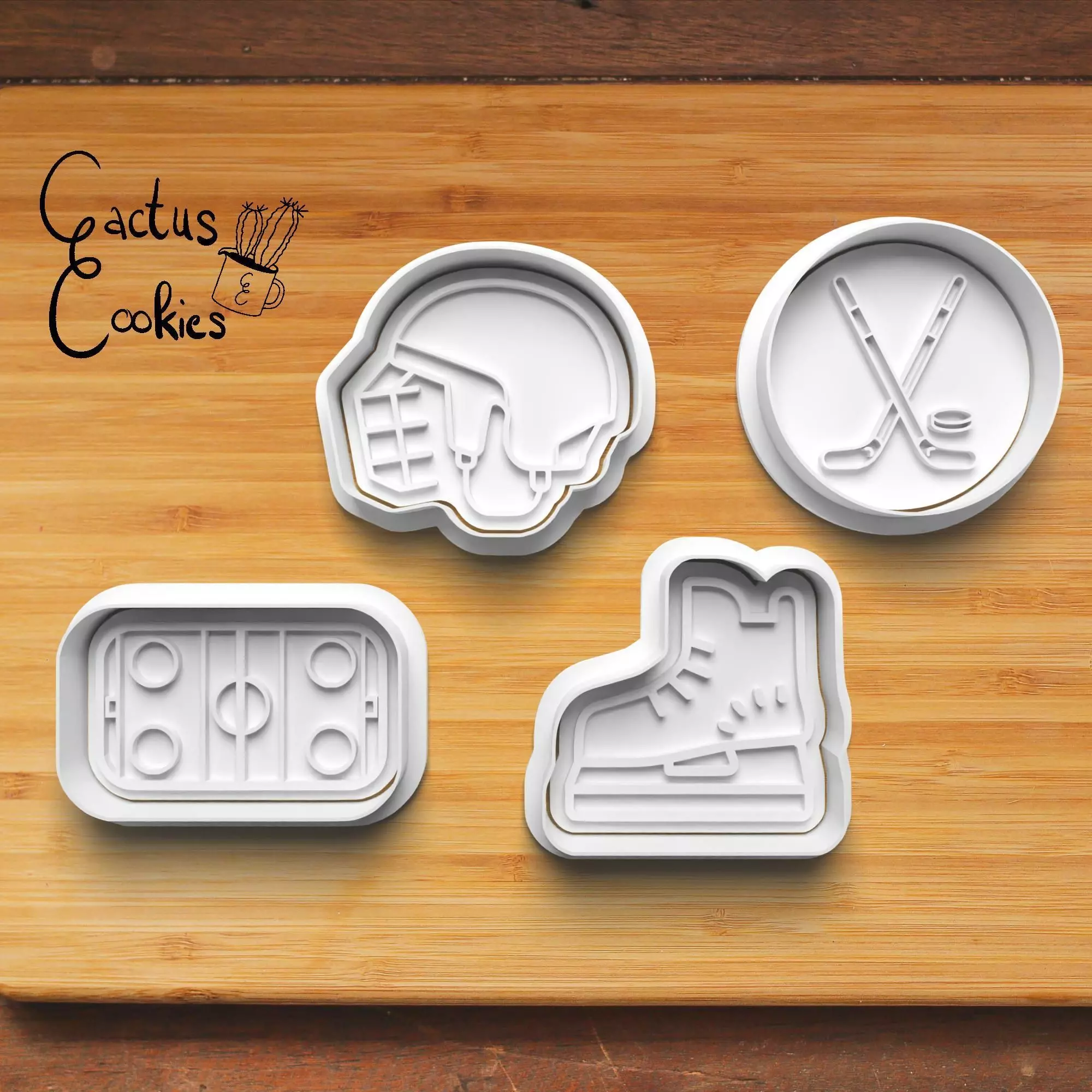 Ice Hockey Cookie Cutter Stl File for 3d Printer 0368 3D print model_0