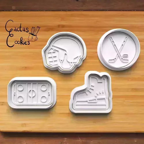 Ice Hockey Cookie Cutter Stl File for 3d Printer 0368 3D print model