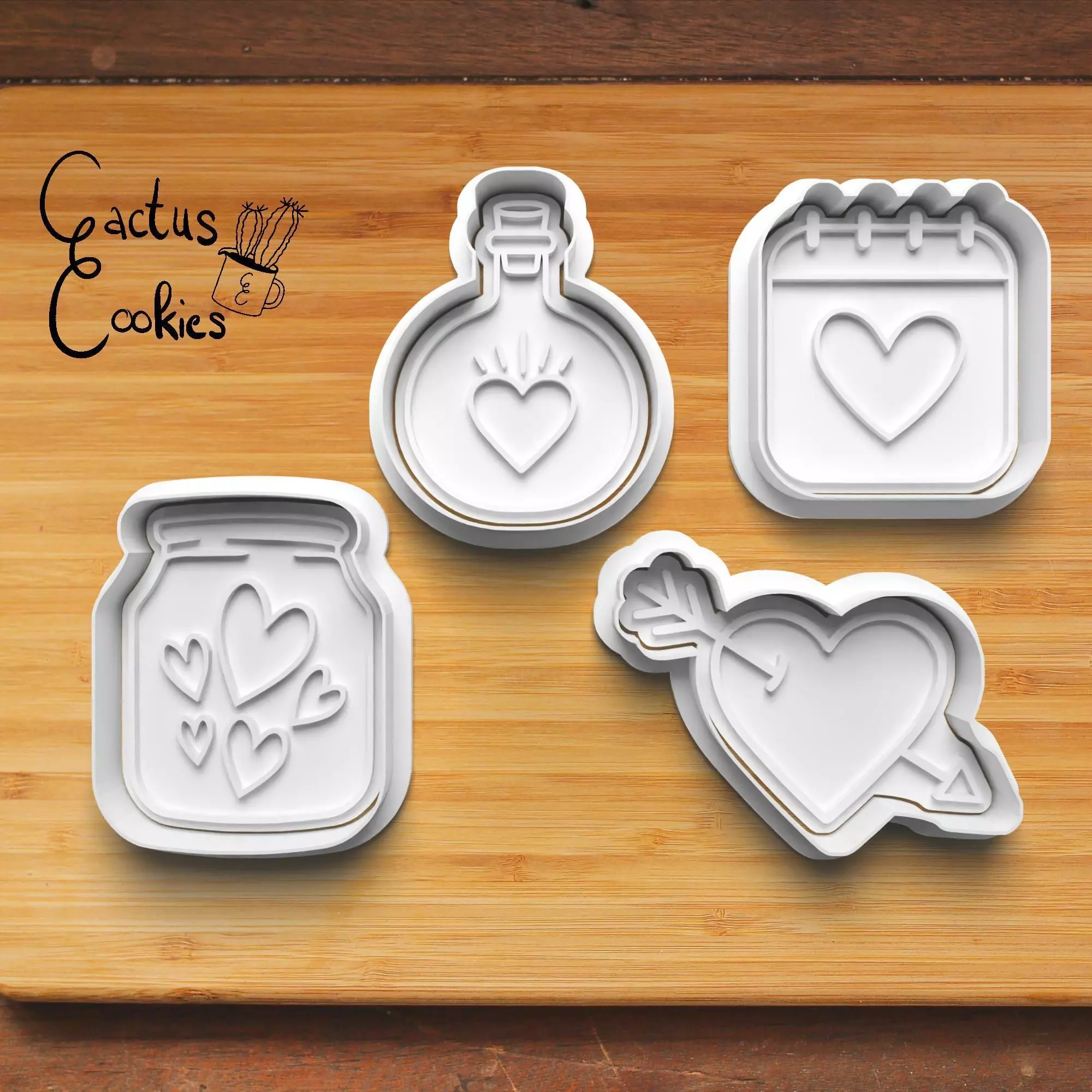 Hearts Cookie Cutter Stl File for 3d Printer 0261 3D print model_0