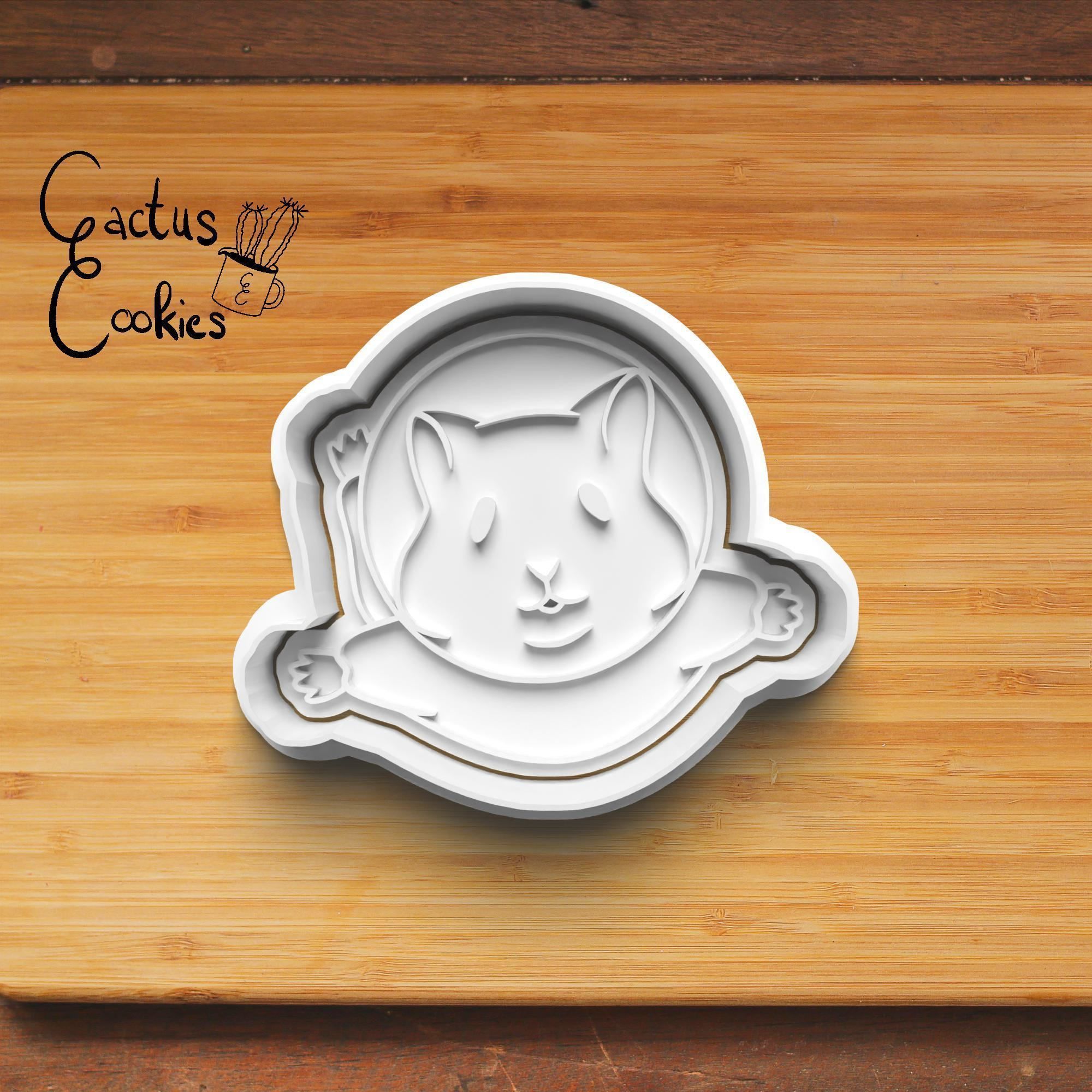 Hamster Space Cookie Cutter Stl File for 3d Printer 0240 3D print model_3