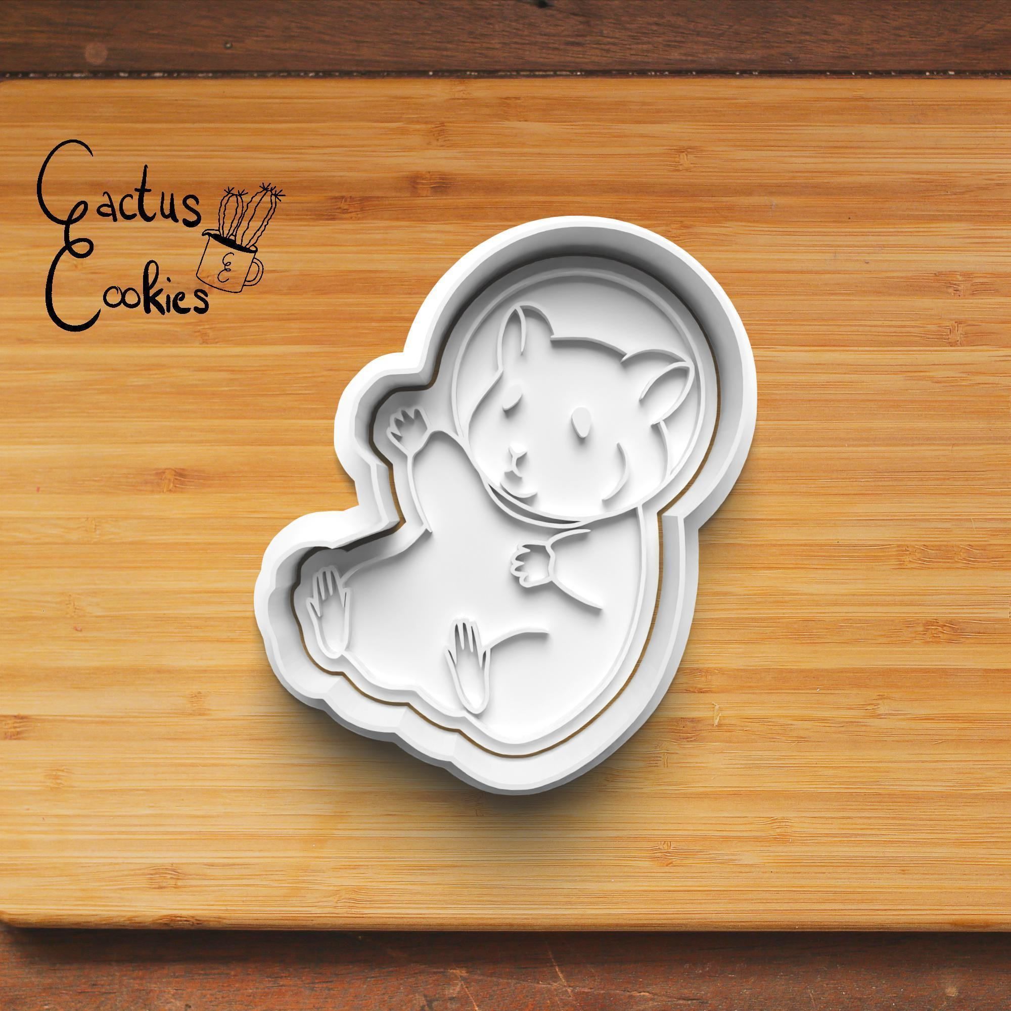 Hamster Space Cookie Cutter Stl File for 3d Printer 0240 3D print model_5