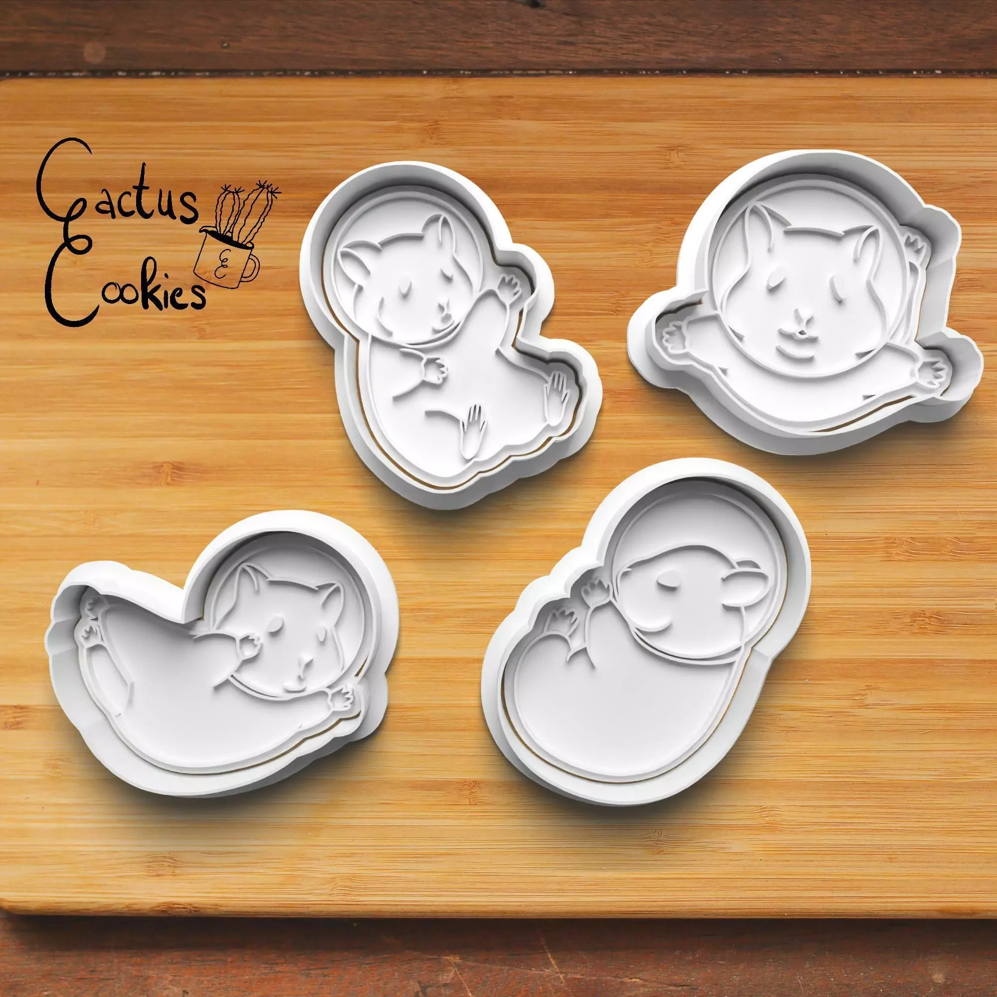 Hamster Space Cookie Cutter Stl File for 3d Printer 0240 3D print model_0