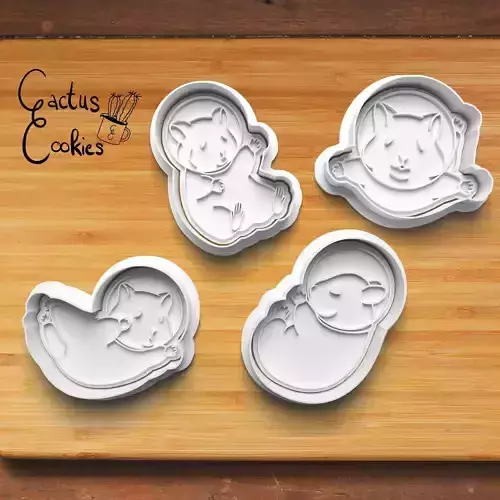 Hamster Space Cookie Cutter Stl File for 3d Printer 0240 3D print model