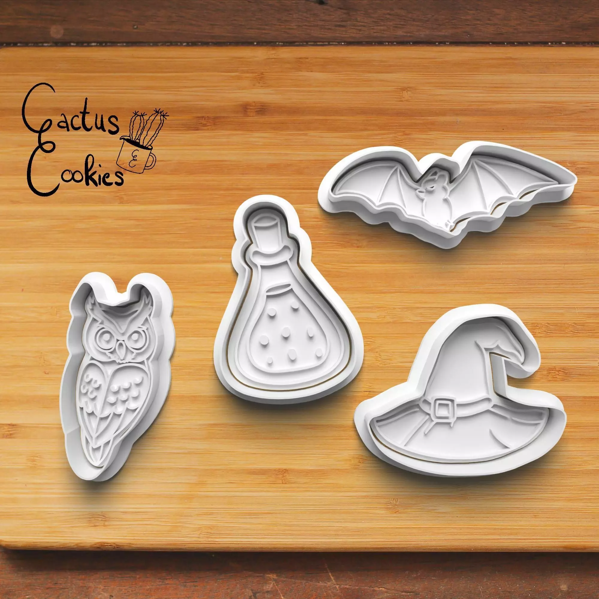 Halloween Witch Cookie Cutter Stl File for 3d Printer 0038 3D print model_0