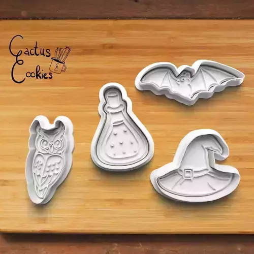 Halloween Witch Cookie Cutter Stl File for 3d Printer 0038 3D print model Halloween Witch Cookie Cutter Stl File for 3d Printer 0038 3D print model