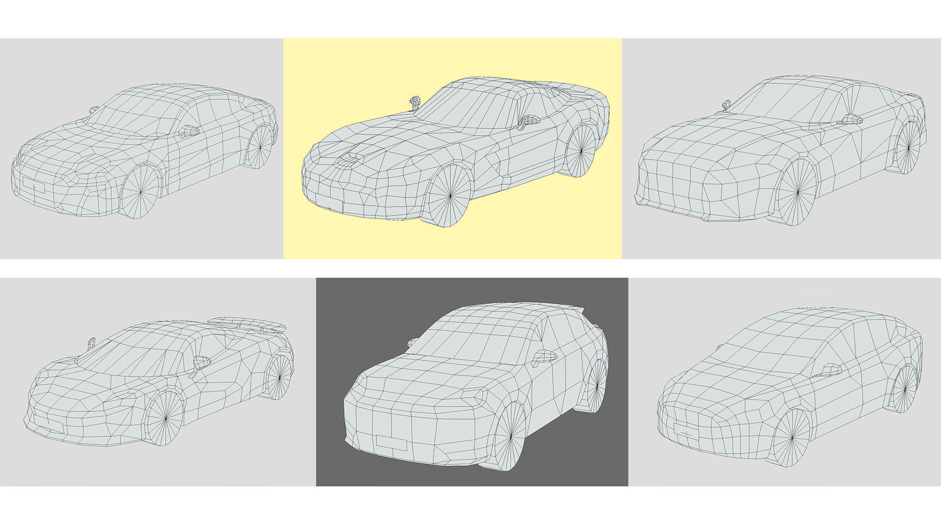 Low-Poly Car Pack 004 - Performance Powerhouses 3D Model Collection_2