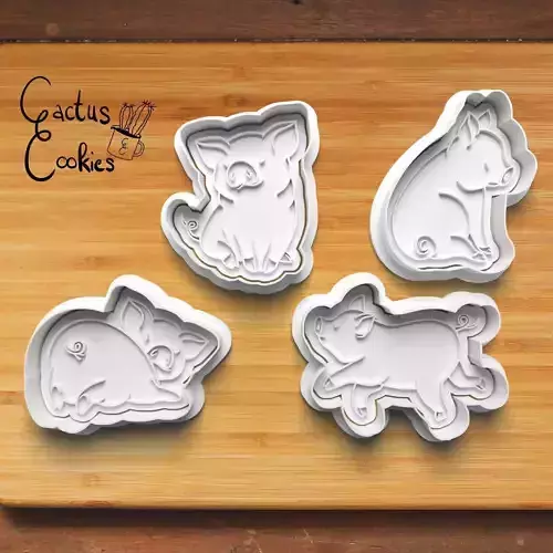 Pig Cookie Cutter Stl File for 3d Printer 0245 3D print model Pig Cookie Cutter Stl File for 3d Printer 0245 3D print model