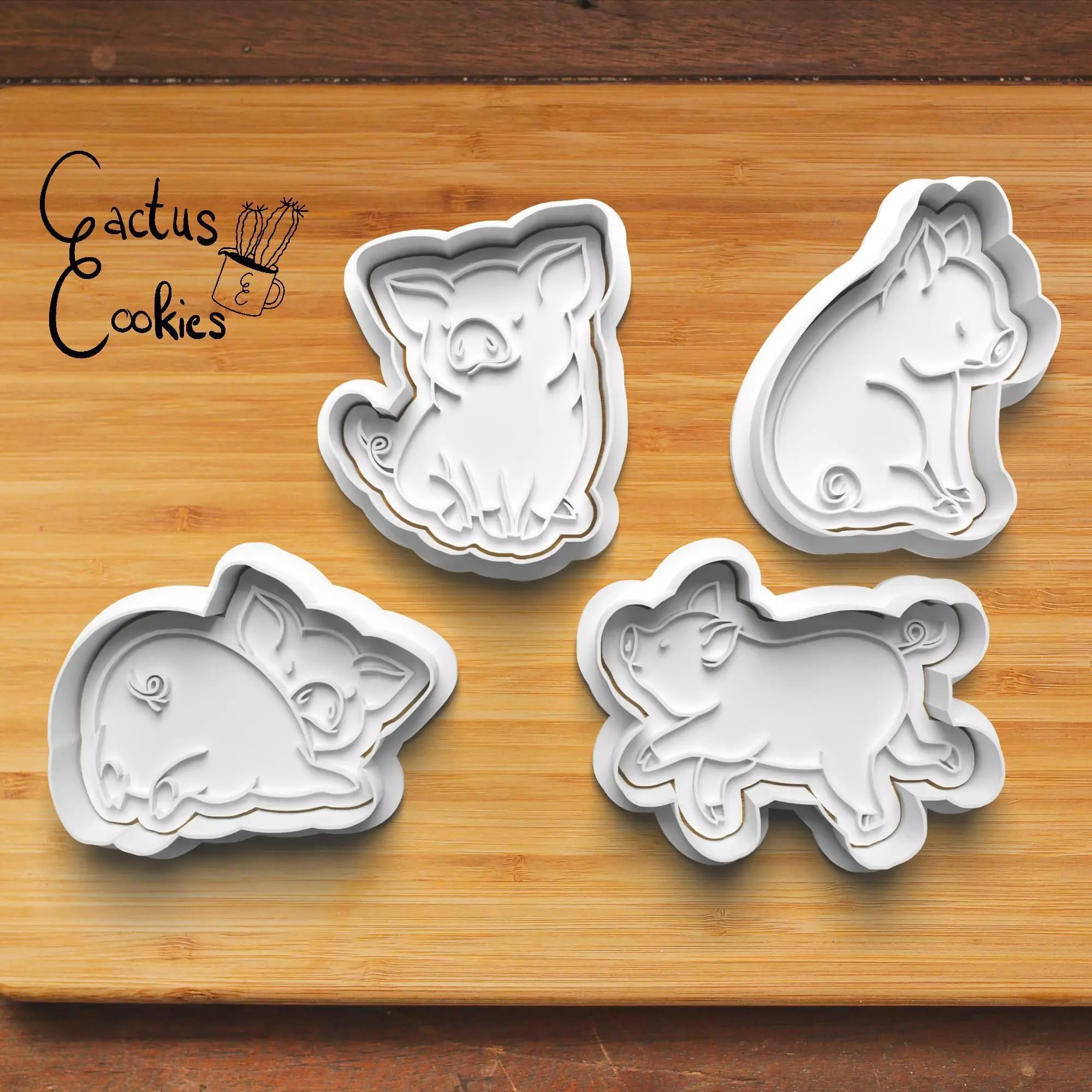 Pig Cookie Cutter Stl File for 3d Printer 0245 3D print model_0