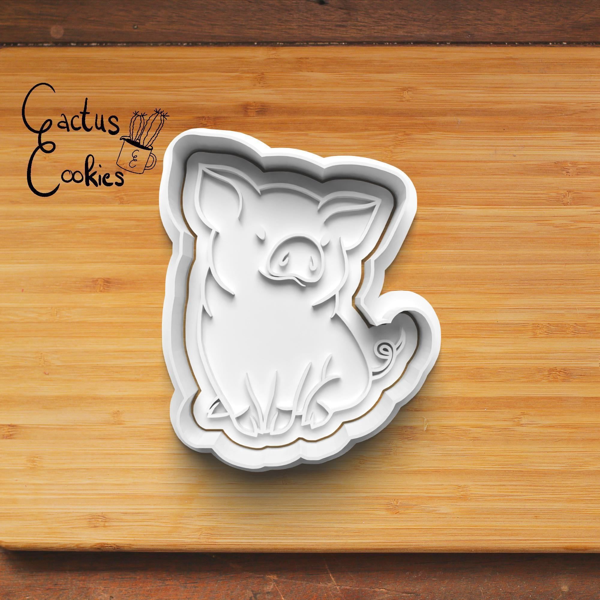 Pig Cookie Cutter Stl File for 3d Printer 0245 3D print model_2