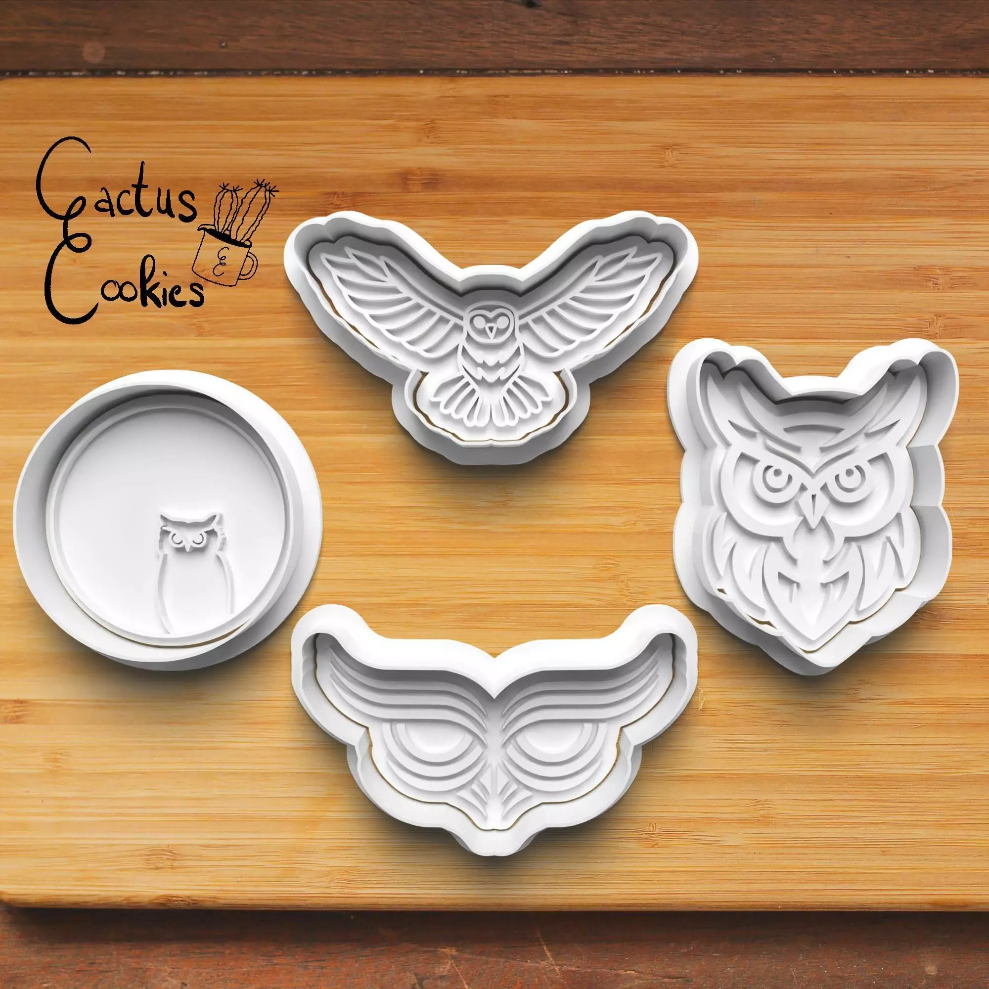 Owl Cookie Cutter Stl File for 3d Printer 0434 3D print model_0