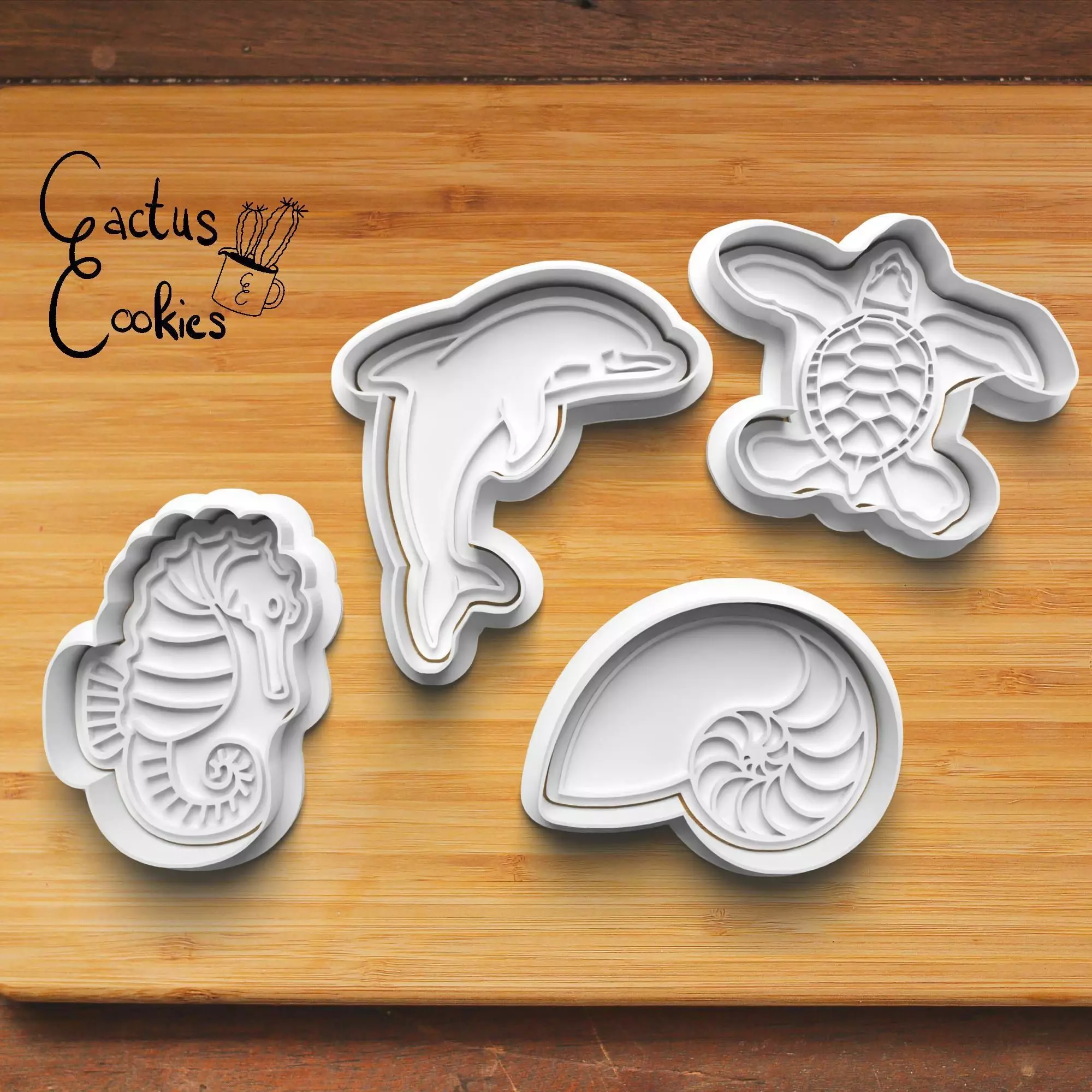 Ocean Set Cookie Cutter Stl File for 3d Printer 0243 3D print model_0