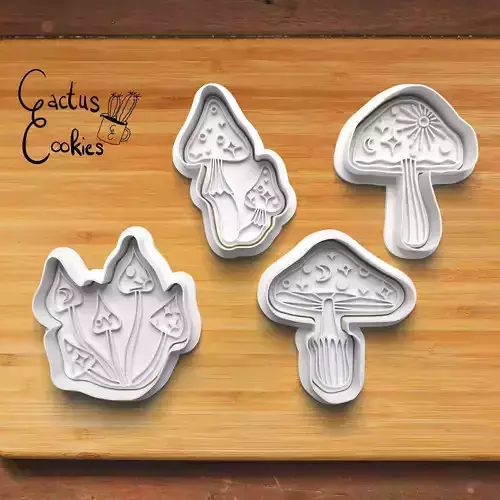 Mushroom Cookie Cutter Stl File for 3d Printer 0126 3D print model Mushroom Cookie Cutter Stl File for 3d Printer 0126 3D print model