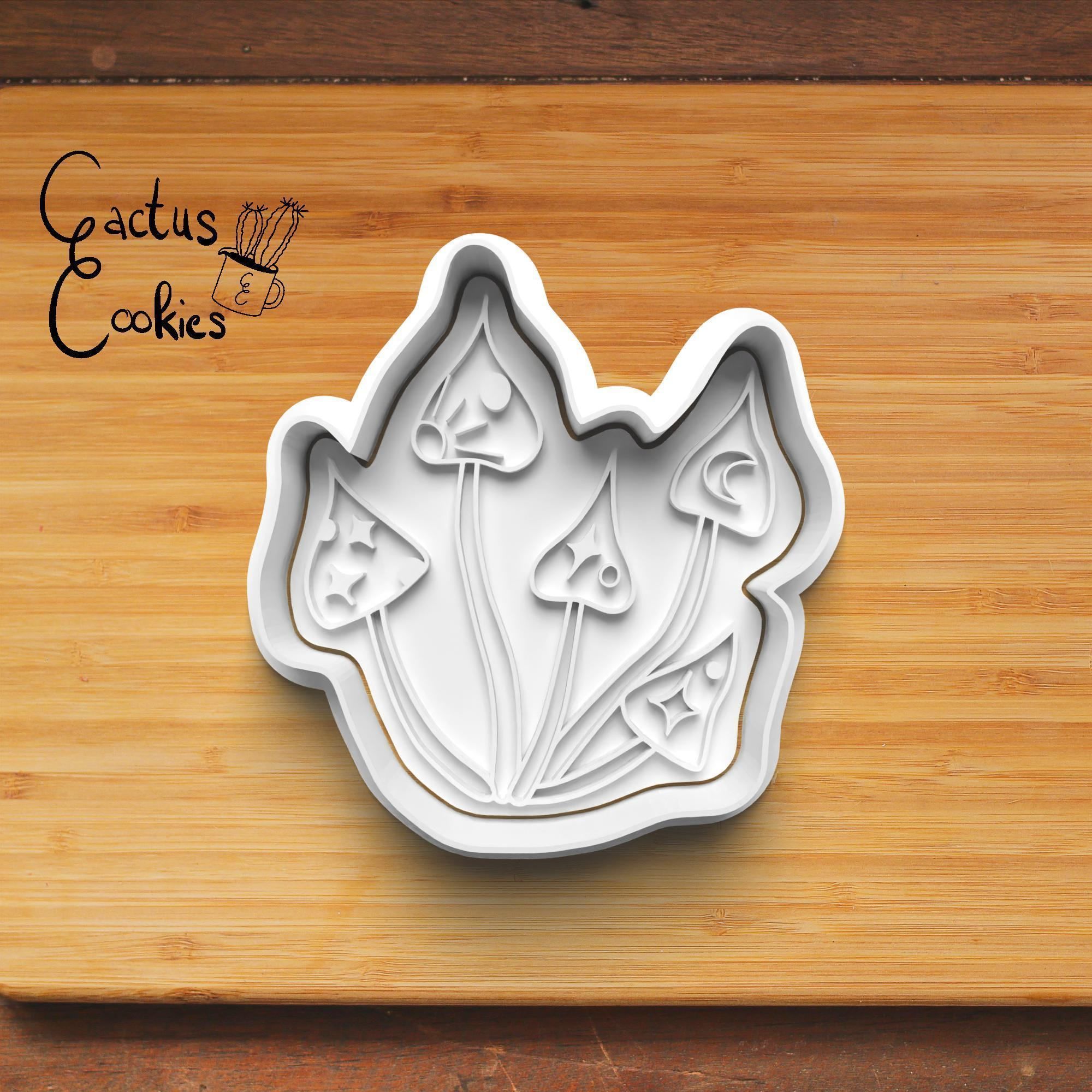 Mushroom Cookie Cutter Stl File for 3d Printer 0126 3D print model_5