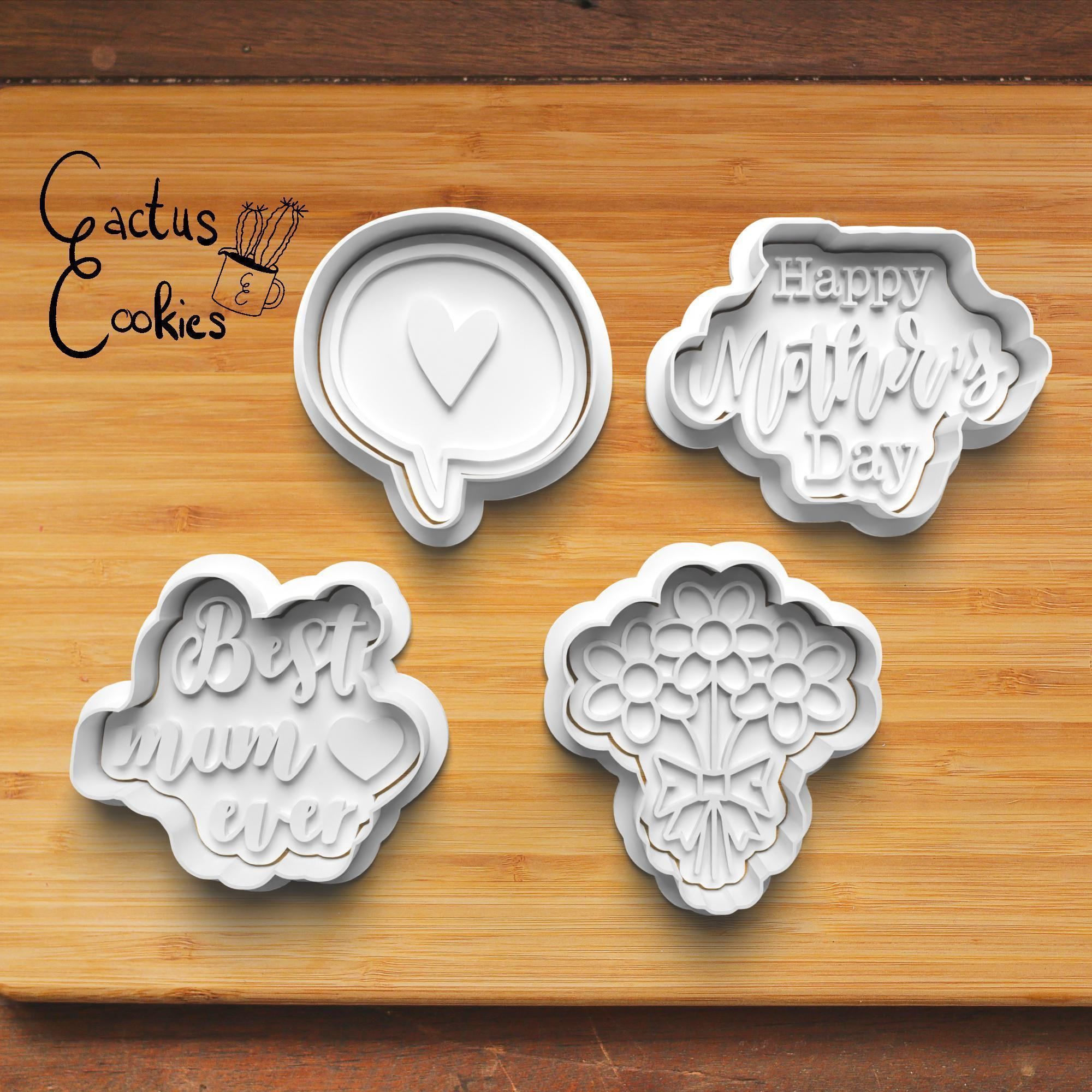 Mothers Day Cookie Cutter Stl File for 3d Printer 0324 3D print model_7