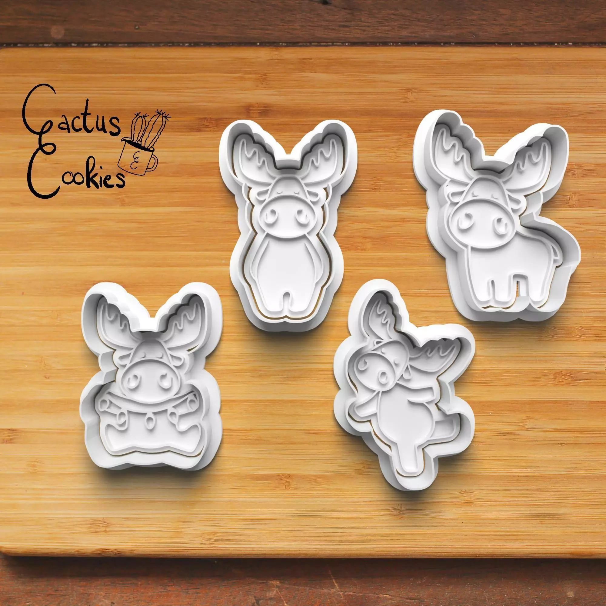 Moose Cookie Cutter Stl File for 3d Printer 0179 3D print model_0