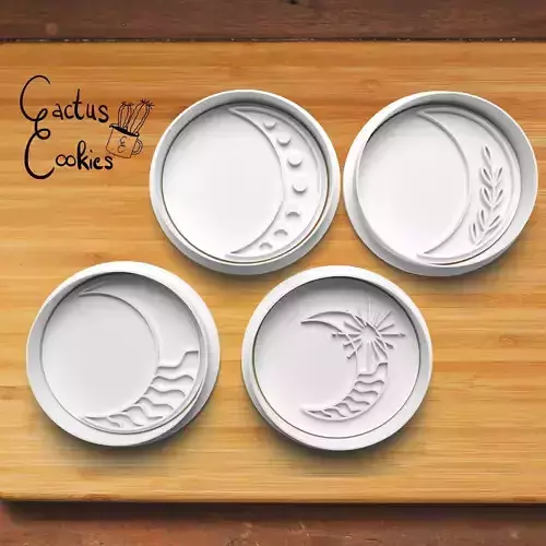 Moons Cookie Cutter Stl File for 3d Printer 0128 3D print model