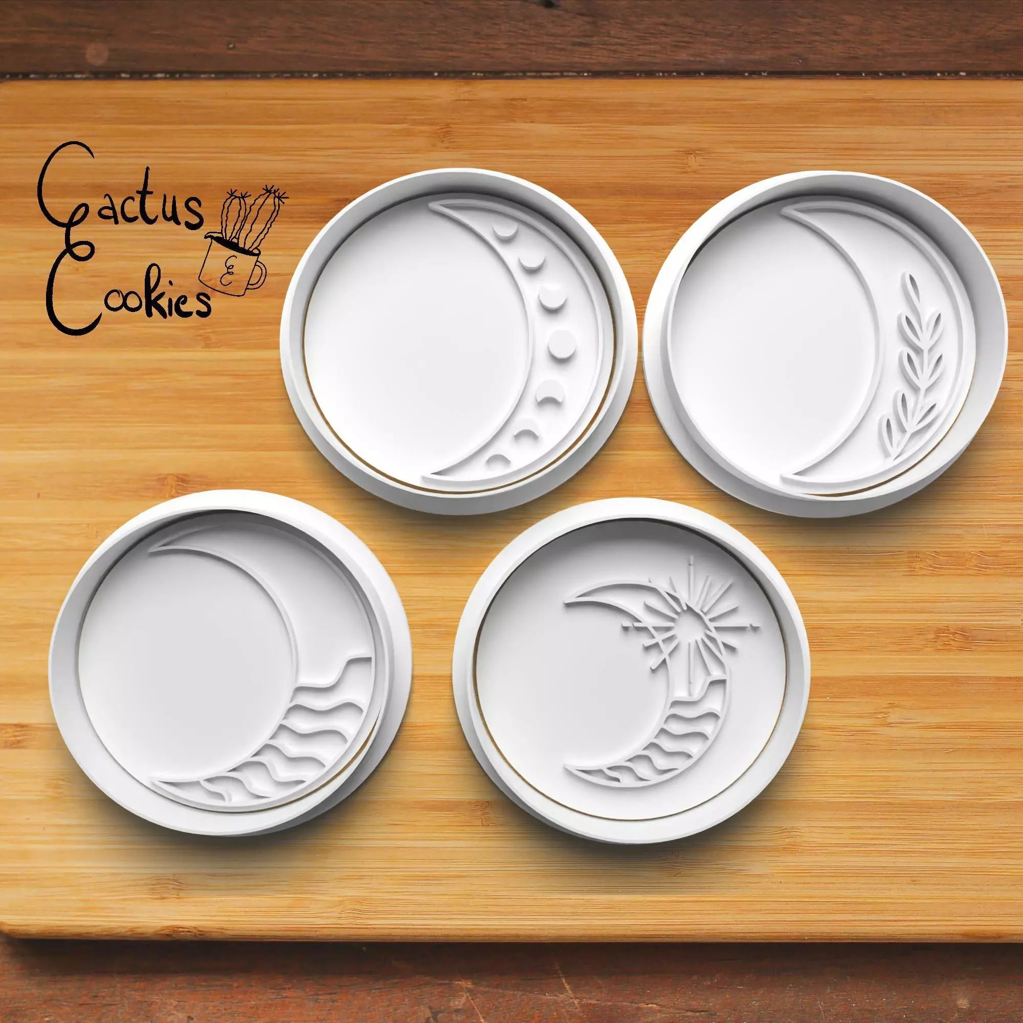 Moons Cookie Cutter Stl File for 3d Printer 0128 3D print model_0