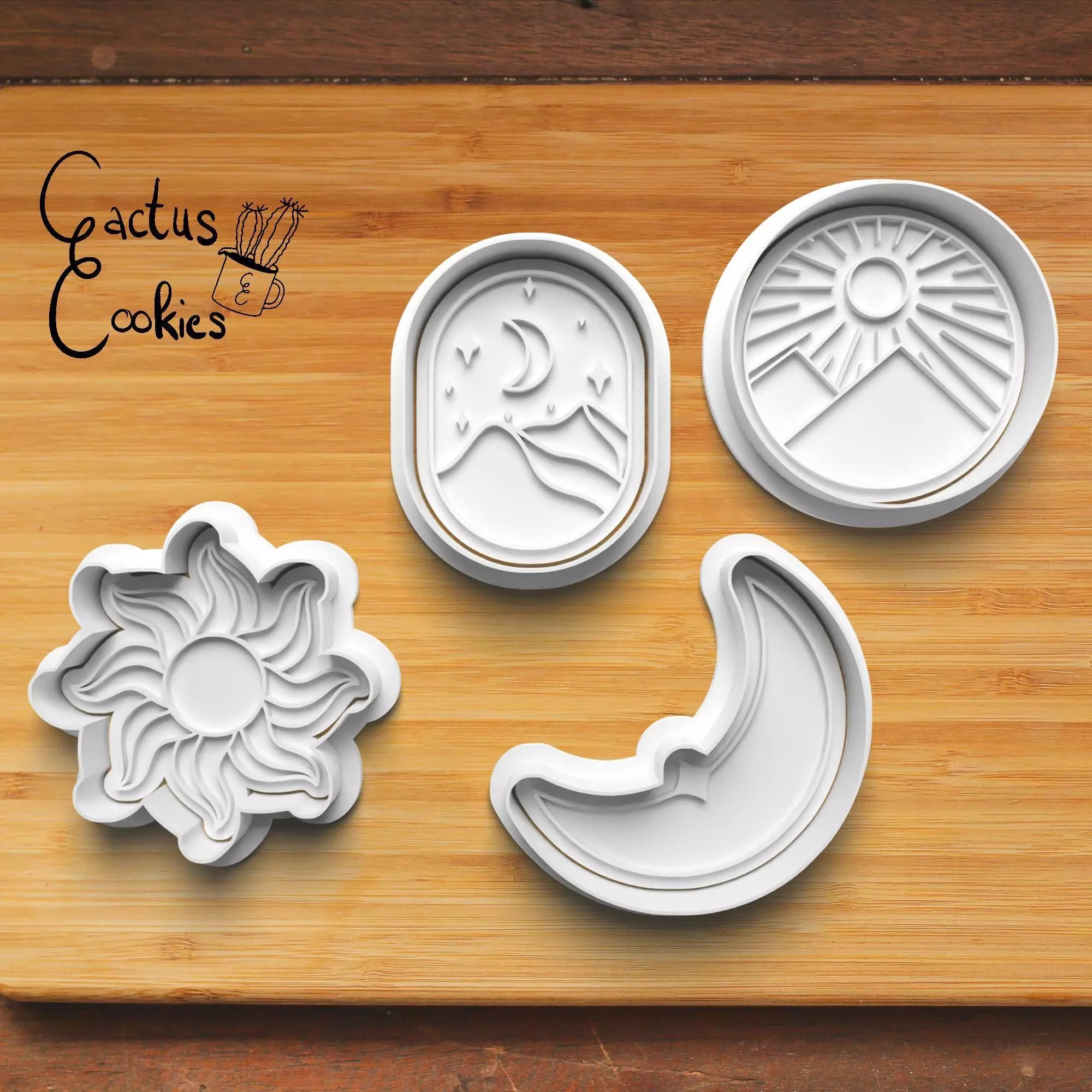 Moon Sun Cookie Cutter Stl File for 3d Printer 0339 3D print model_0
