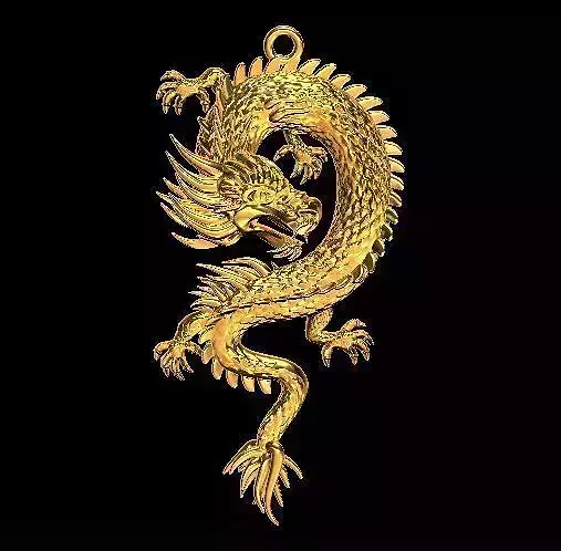 Dragon necklace---solid and shell