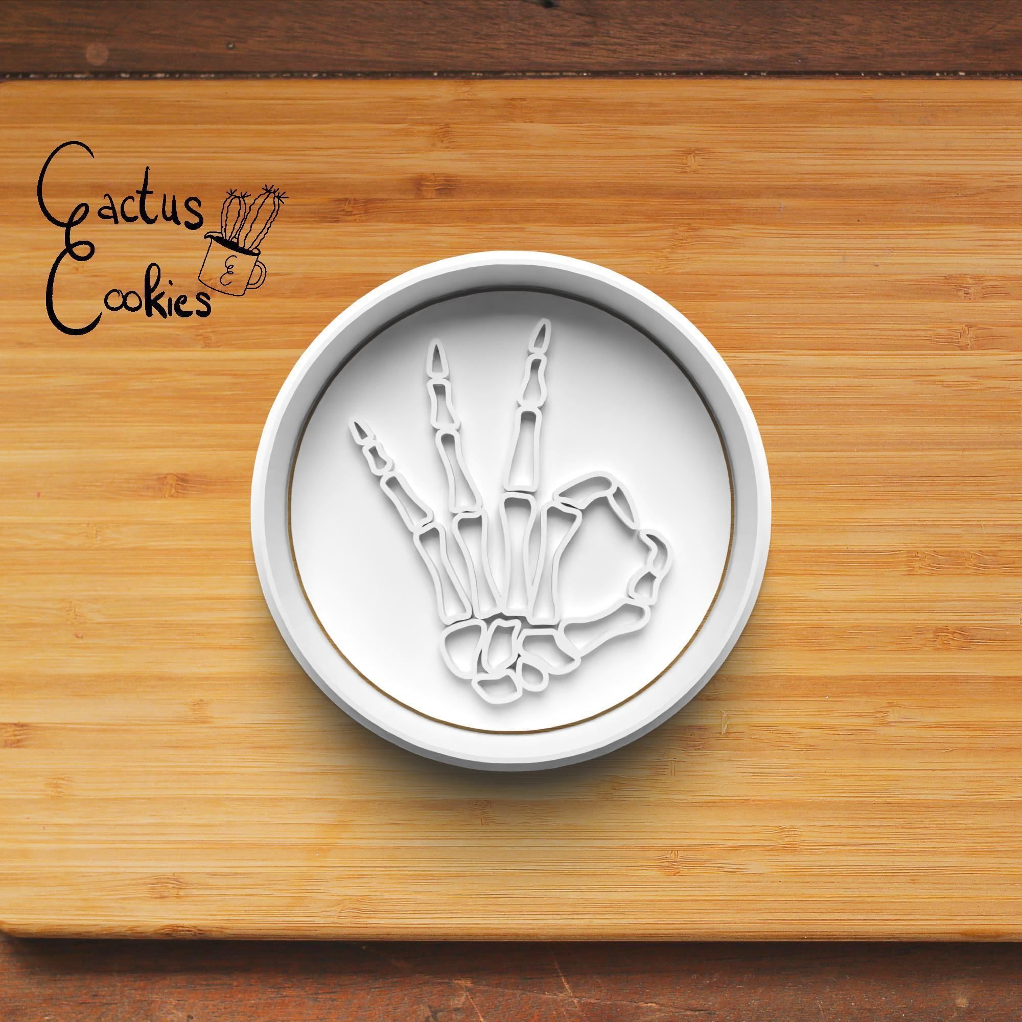 Skeleton Hand Cookie Cutter Stl File for 3d Printer 0271 3D print model_5