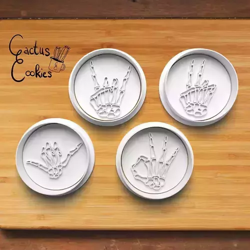 Skeleton Hand Cookie Cutter Stl File for 3d Printer 0271 3D print model Skeleton Hand Cookie Cutter Stl File for 3d Printer 0271 3D print model