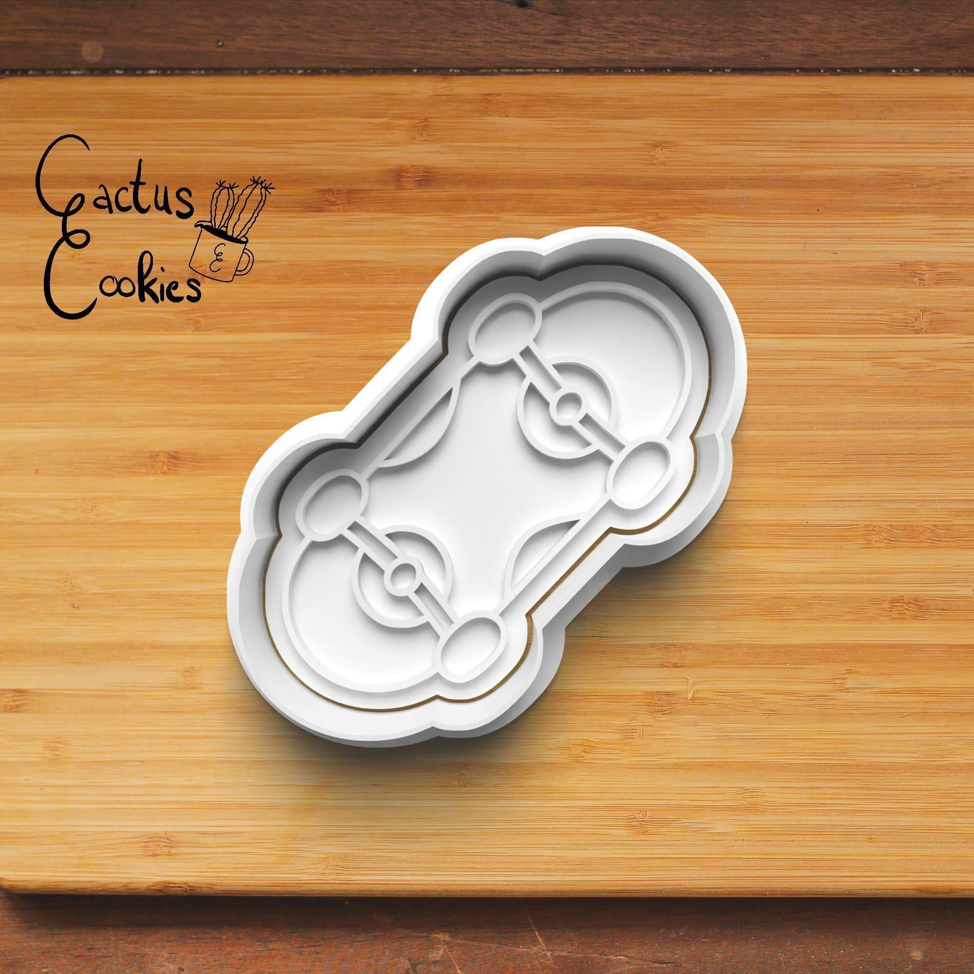 Skater Cookie Cutter Stl File for 3d Printer 0369 3D print model_3