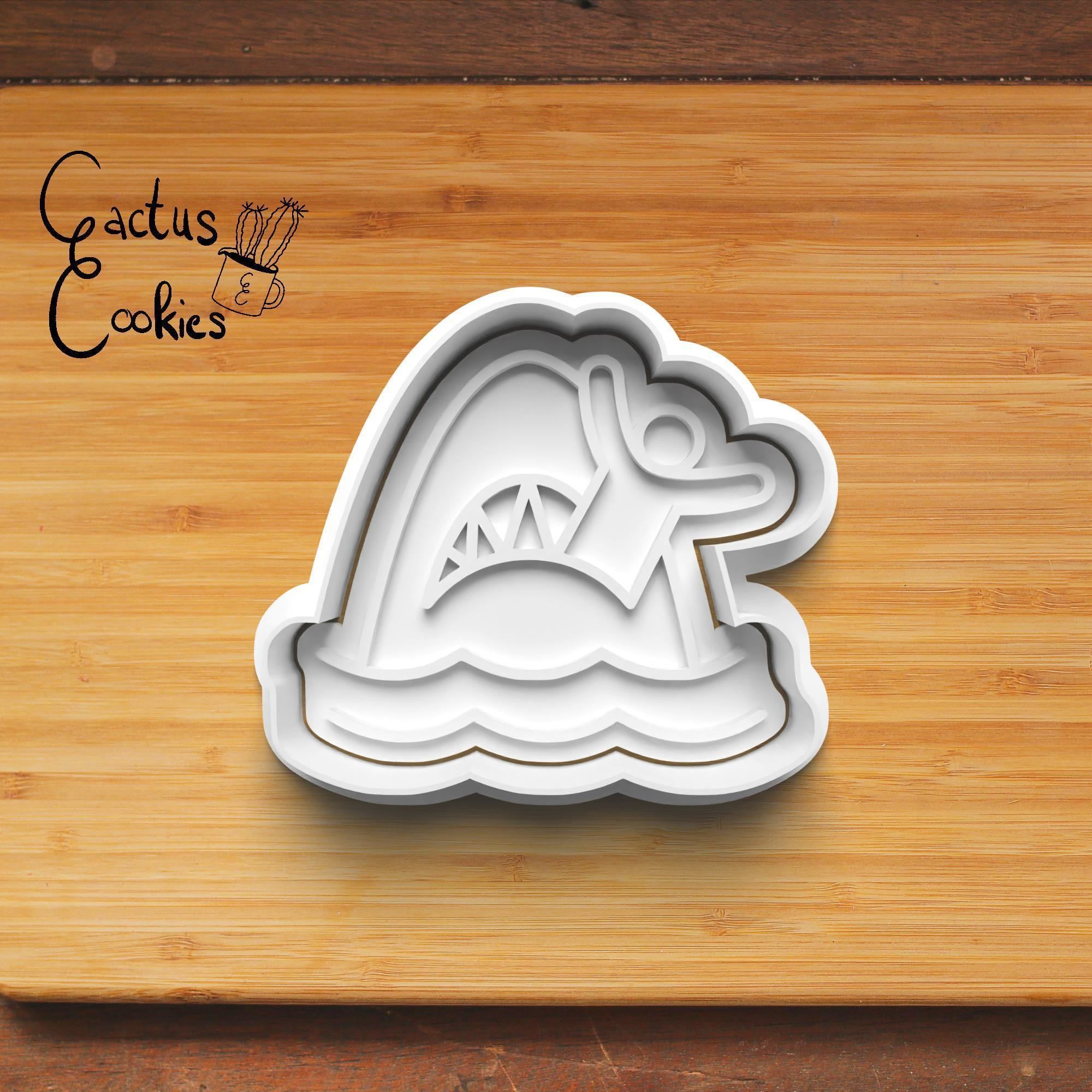 Sharks Cookie Cutter Stl File for 3d Printer 0358 3D print model_2