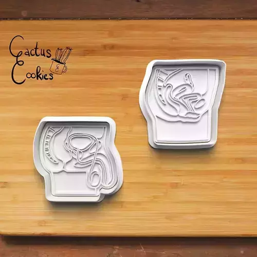 Sex Organs Cookie Cutter Stl File for 3d Printer 0019 3D print model