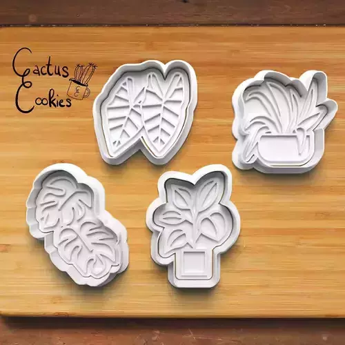 Room Plants Cookie Cutter Stl File for 3d Printer 0332 3D print model Room Plants Cookie Cutter Stl File for 3d Printer 0332 3D print model