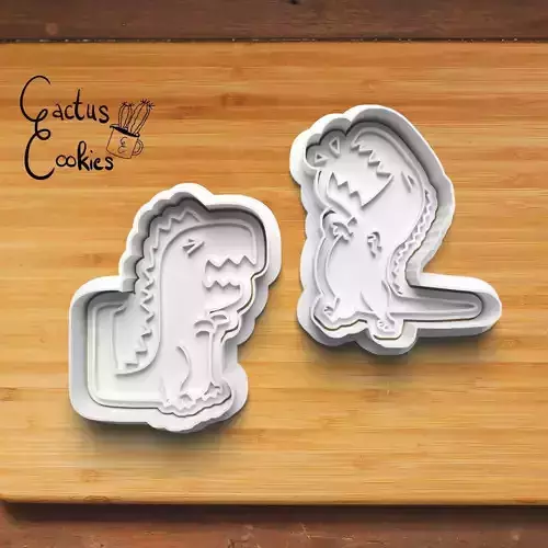 Roaring T Rex Cookie Cutter Stl File for 3d Printer 0122 3D print model Roaring T Rex Cookie Cutter Stl File for 3d Printer 0122 3D print model