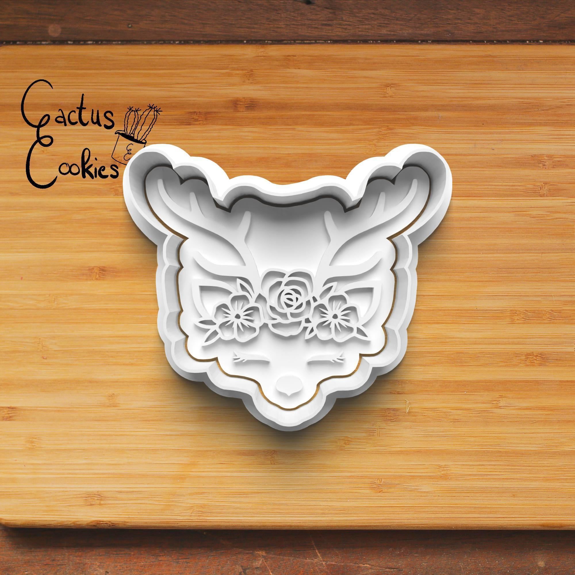 Reindeer Cookie Cutter Stl File for 3d Printer 0180 3D print model_2