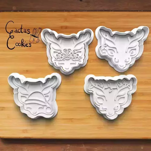 Reindeer Cookie Cutter Stl File for 3d Printer 0180 3D print model Reindeer Cookie Cutter Stl File for 3d Printer 0180 3D print model