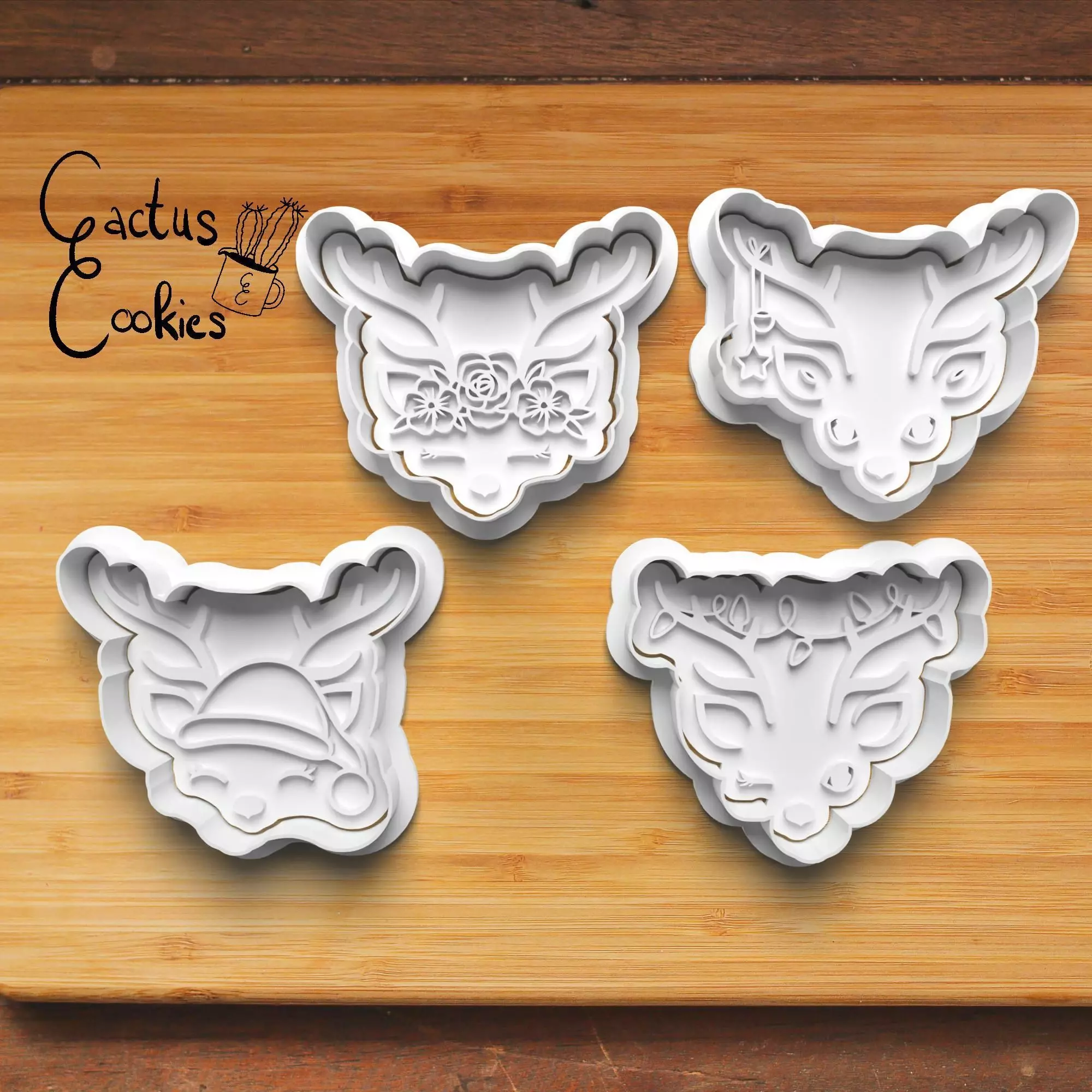 Reindeer Cookie Cutter Stl File for 3d Printer 0180 3D print model_0