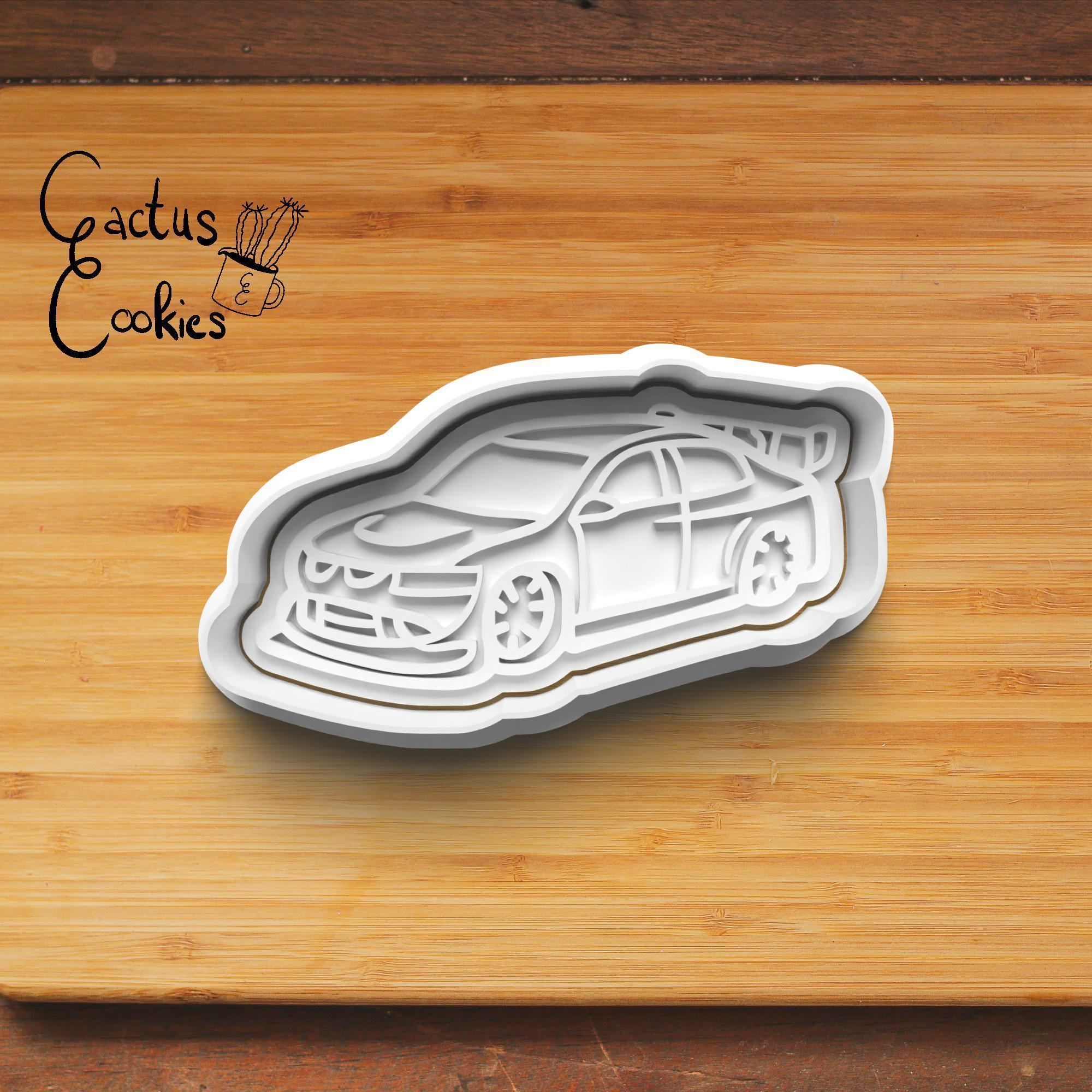 Racing Cars Cookie Cutter Stl File for 3d Printer 0420 3D print model_3