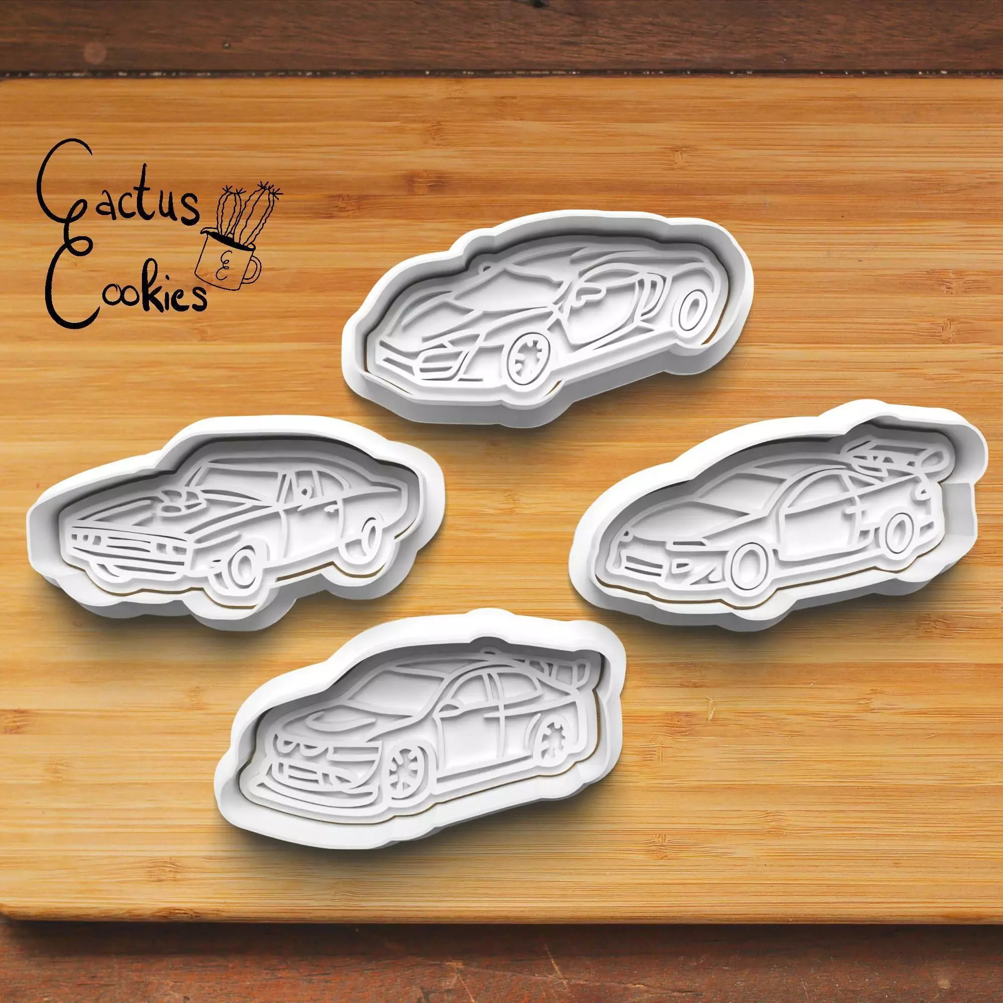 Racing Cars Cookie Cutter Stl File for 3d Printer 0420 3D print model_0
