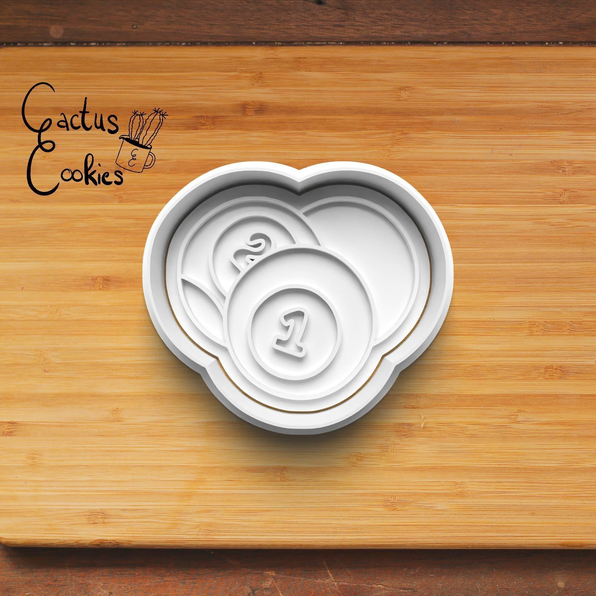 Pool Billard Cookie Cutter Stl File for 3d Printer 0373 3D print model_3