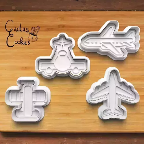 Planes Cookie Cutter Stl File for 3d Printer 0398 3D print model Planes Cookie Cutter Stl File for 3d Printer 0398 3D print model