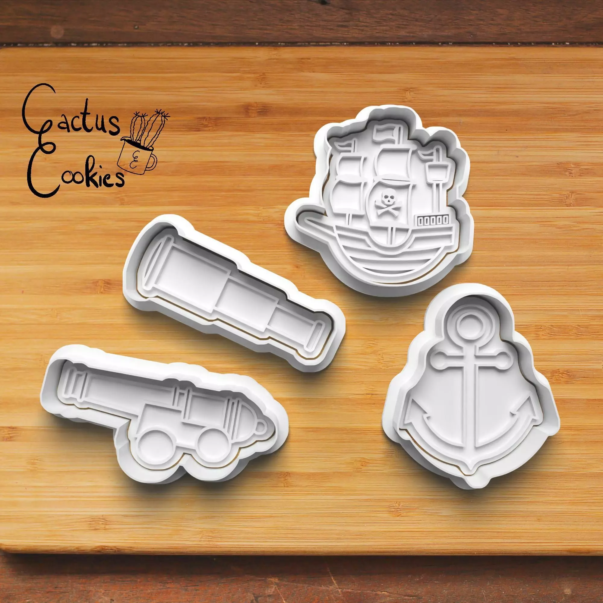 Pirate Cookie Cutter Stl File for 3d Printer 0309 3D print model_0