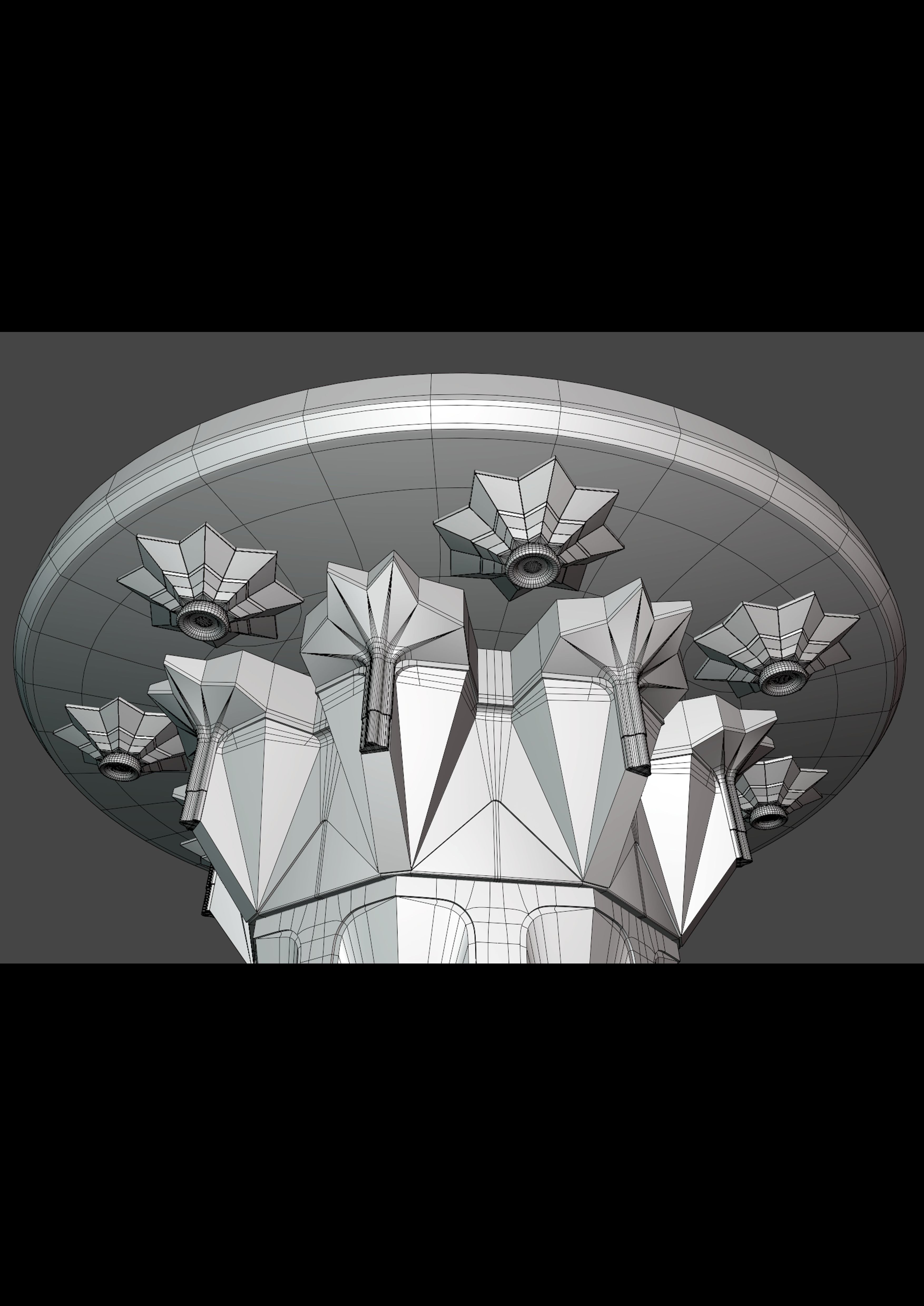 mountain center muqarnas 3D model_10