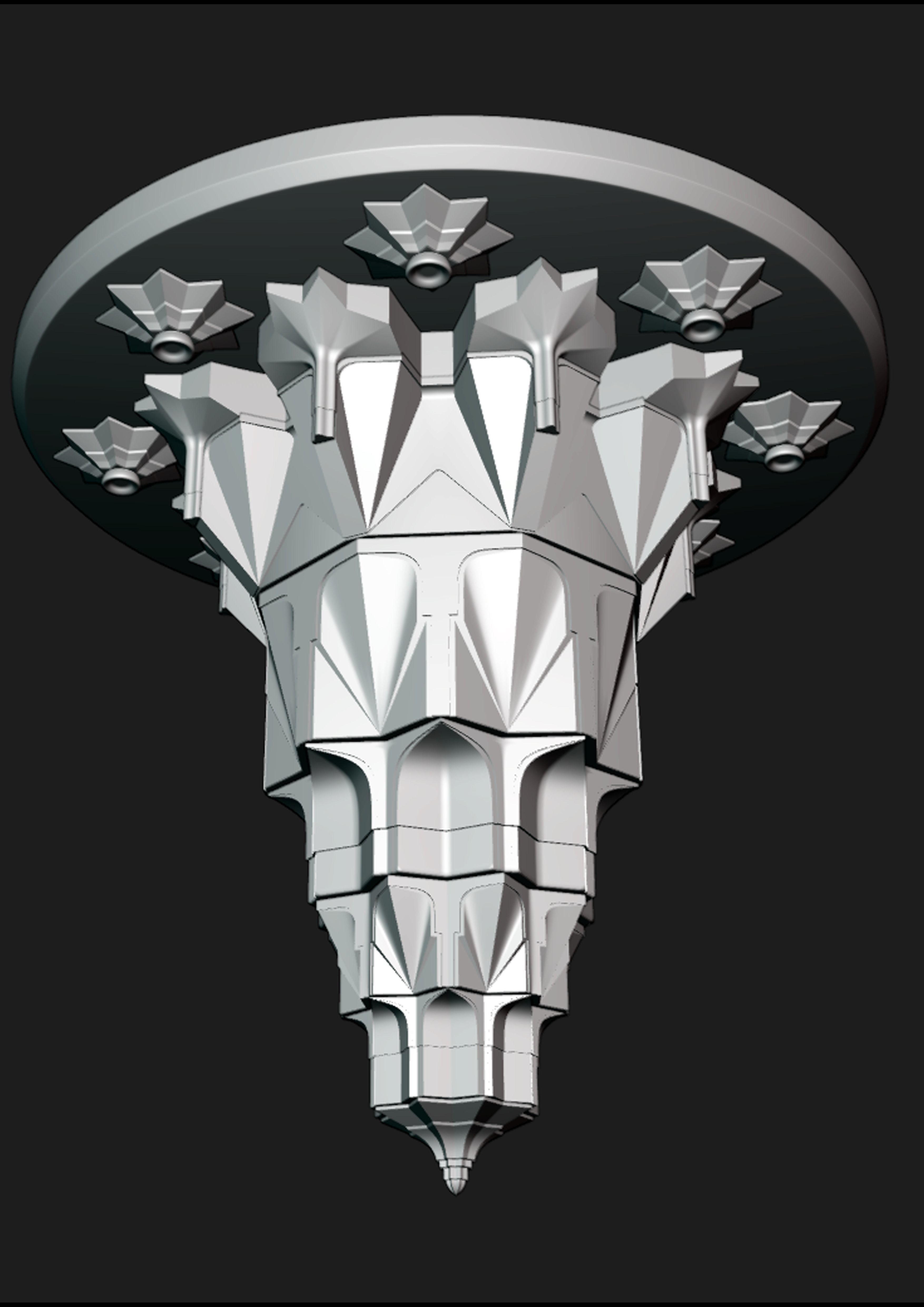 mountain center muqarnas 3D model_7